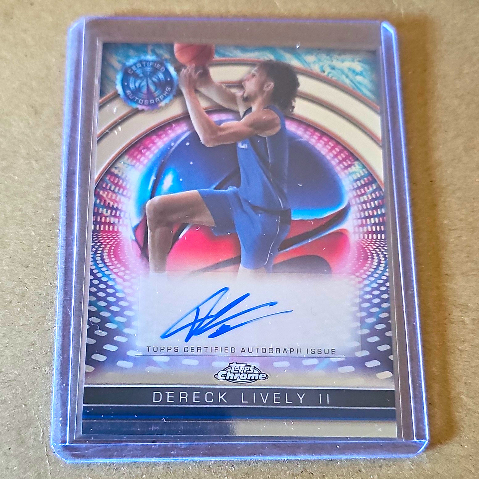 Topps 2024-25 Chrome Dereck Lively II Mavericks Auto TCAI-DL Topps 2024-25 Chrome Dereck Lively II Mavericks Auto TCAI-DL