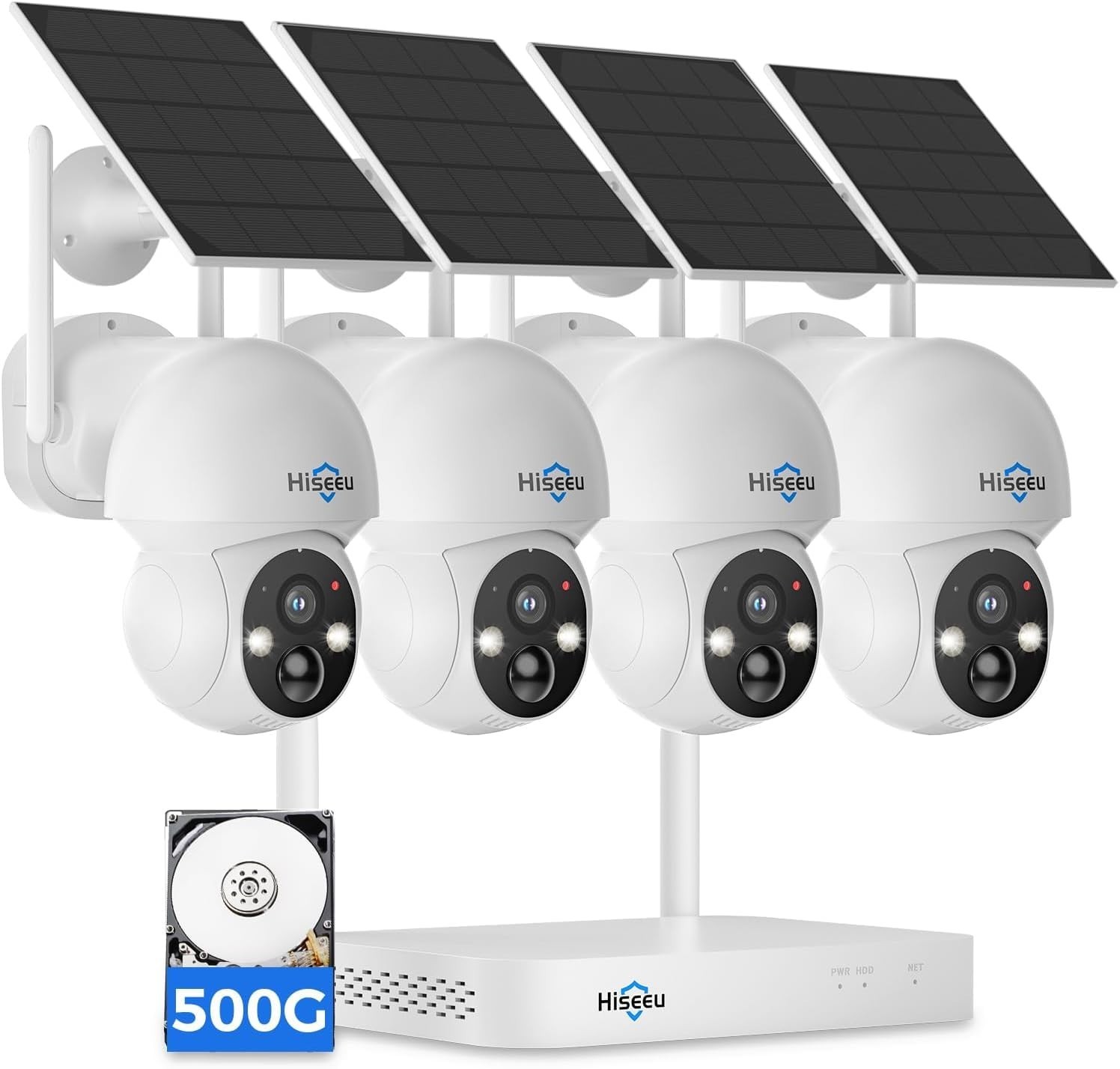 Hiseeu Solar Wireless Outdoor Security Camera System with 500GB HDD Hiseeu Solar Wireless Outdoor Security Camera System with 500GB HDD