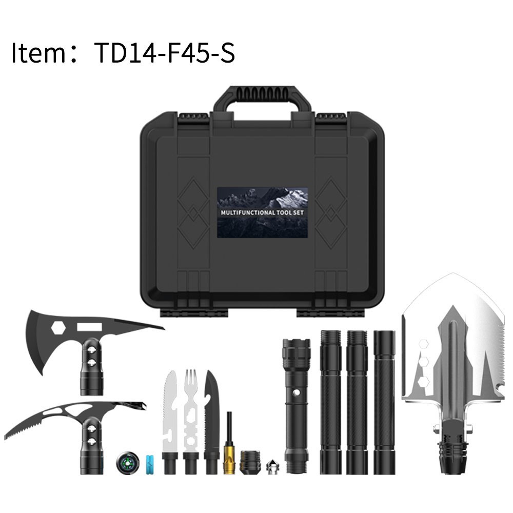 Multifunctional Foldable Tactical Shovel Emergency Tool for Camping (TD14-F45-S) Multifunctional Foldable Tactical Shovel Emergency Tool for Camping (TD14-F45-S)