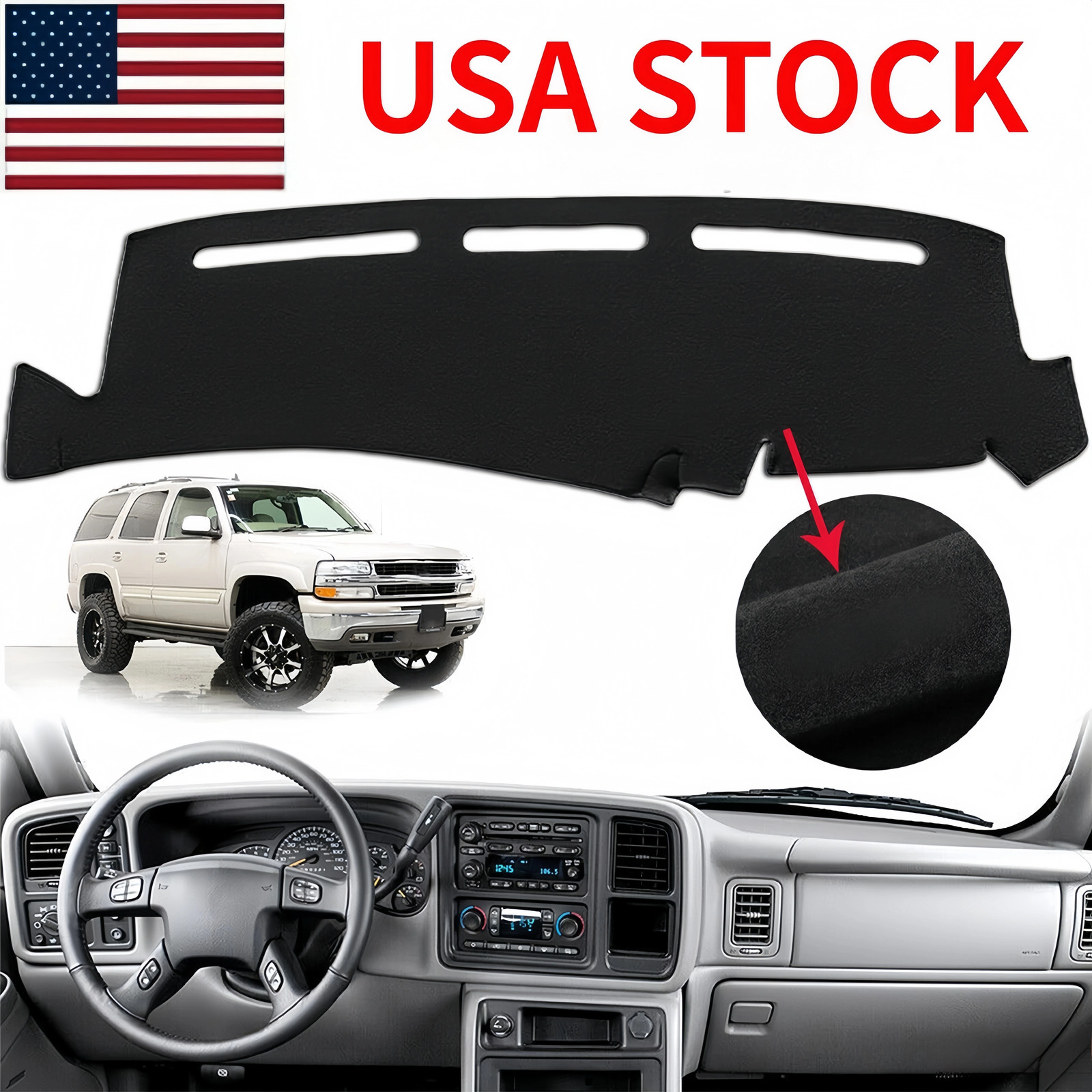 Dash Cover Mat For Chevy Silverado 1500 2500 Tahoe 2001-2006 Cars Dashboard Pad