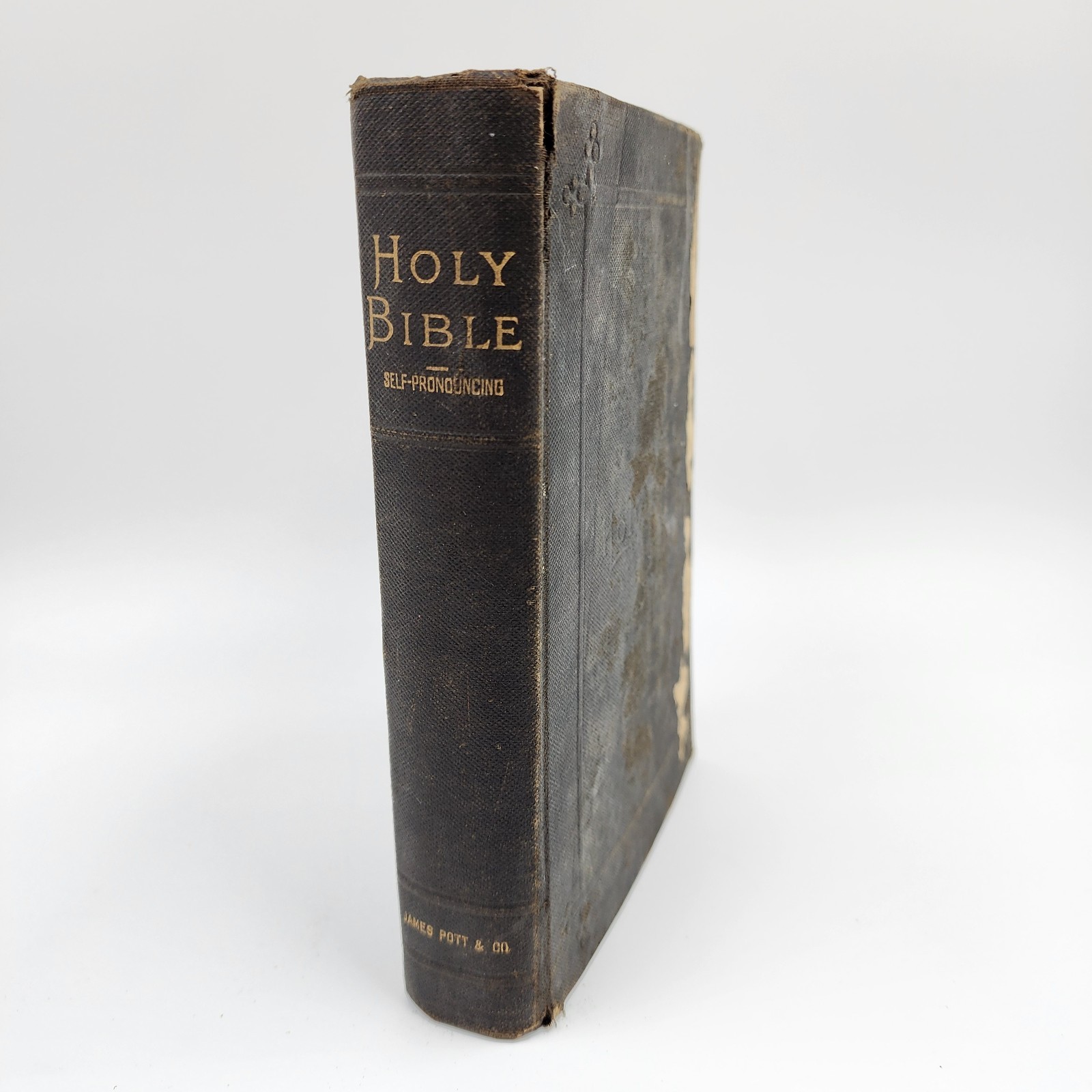 Antique Holy Bible Self-Pronouncing James Pott & Co New York Xmas 1914