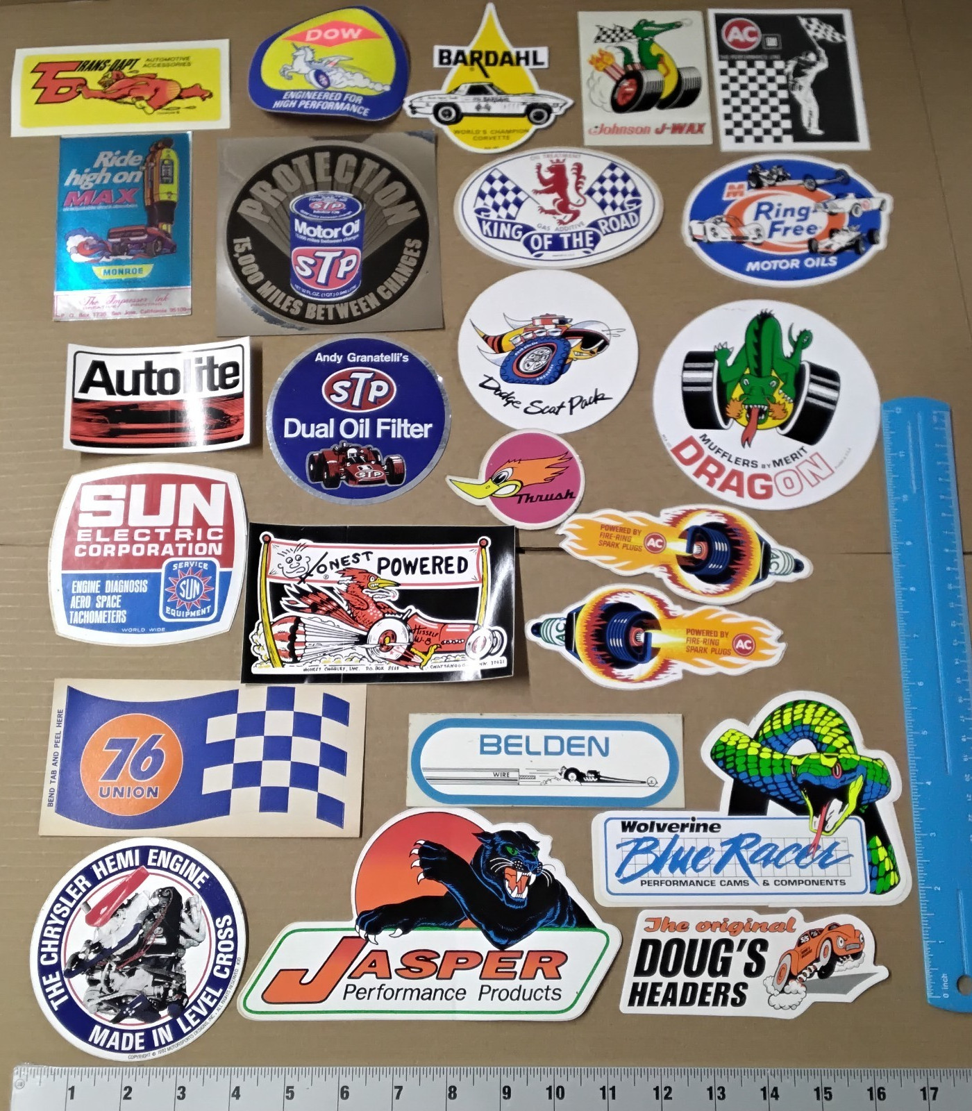 1960s-1970-1990s original Vtg NOT contingency size Drag Racing decal sticker Lot