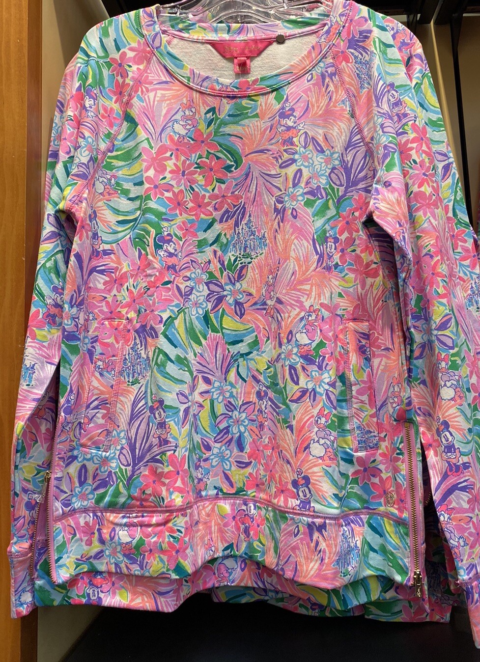 Disney Parks Lilly Pulitzer Top Pullover Small Beachcomber Dreamin Minnie Daisy