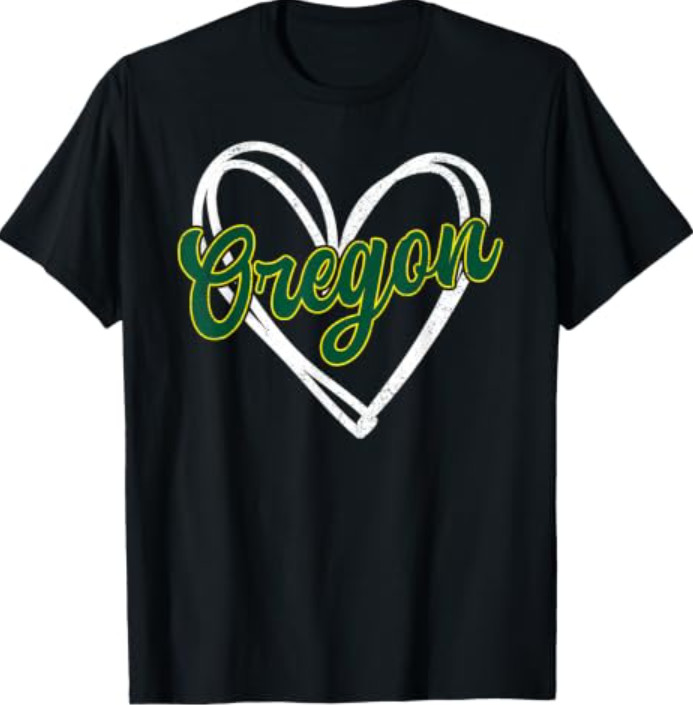 Oregon OR Vintage Athletic Blue Sports Design Style 80s 90s T-Shirt