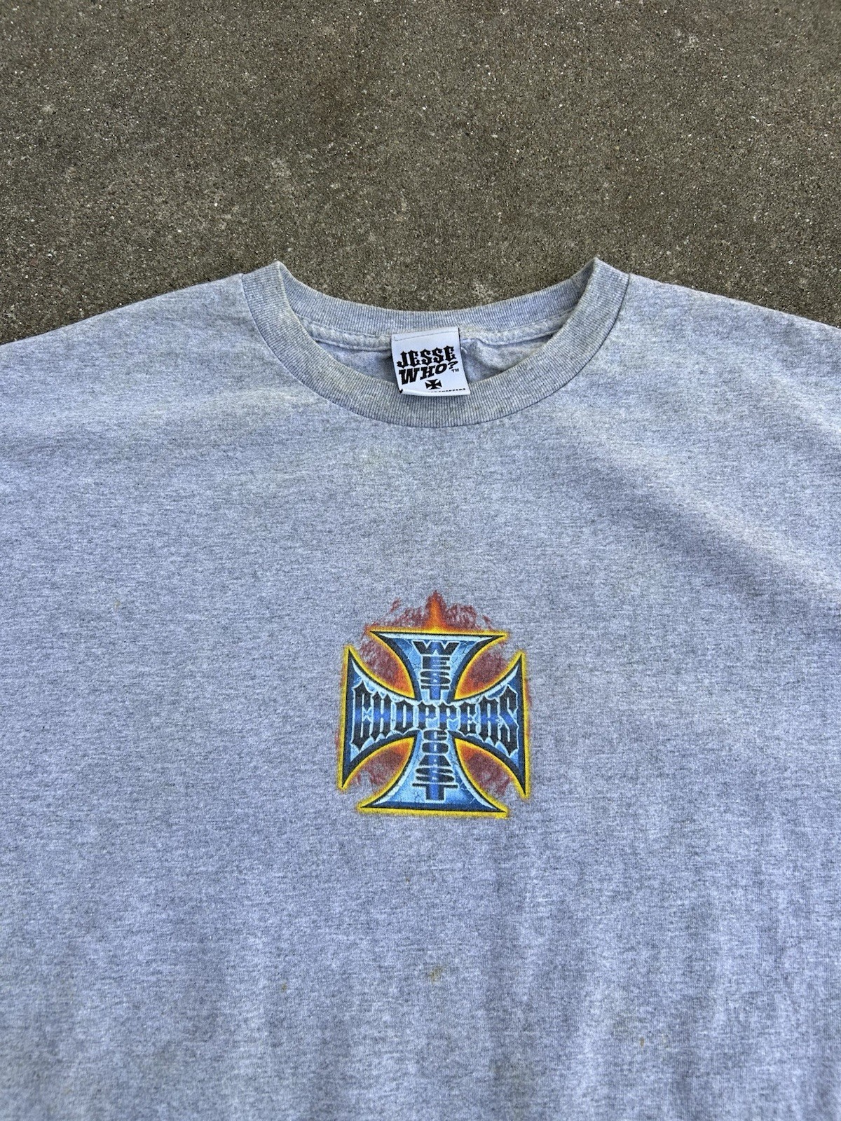 Choppers 2000s Vintage Flame Short Sleeve T-Shirt West Coast Choppers Flame 2xl