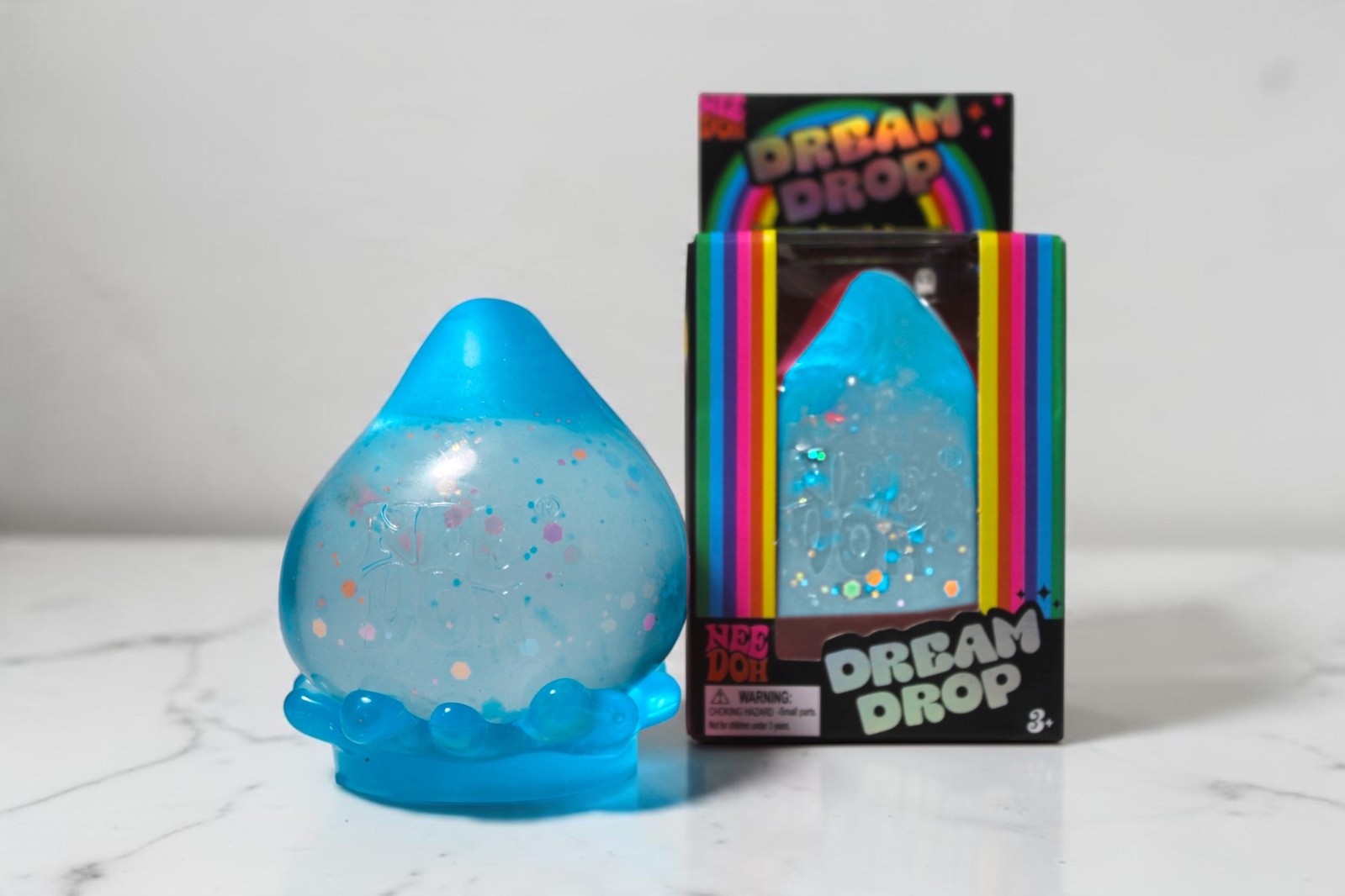 NeeDoh Dream Drop Blue Super Solid Squish Fidget Stress Toy NEW