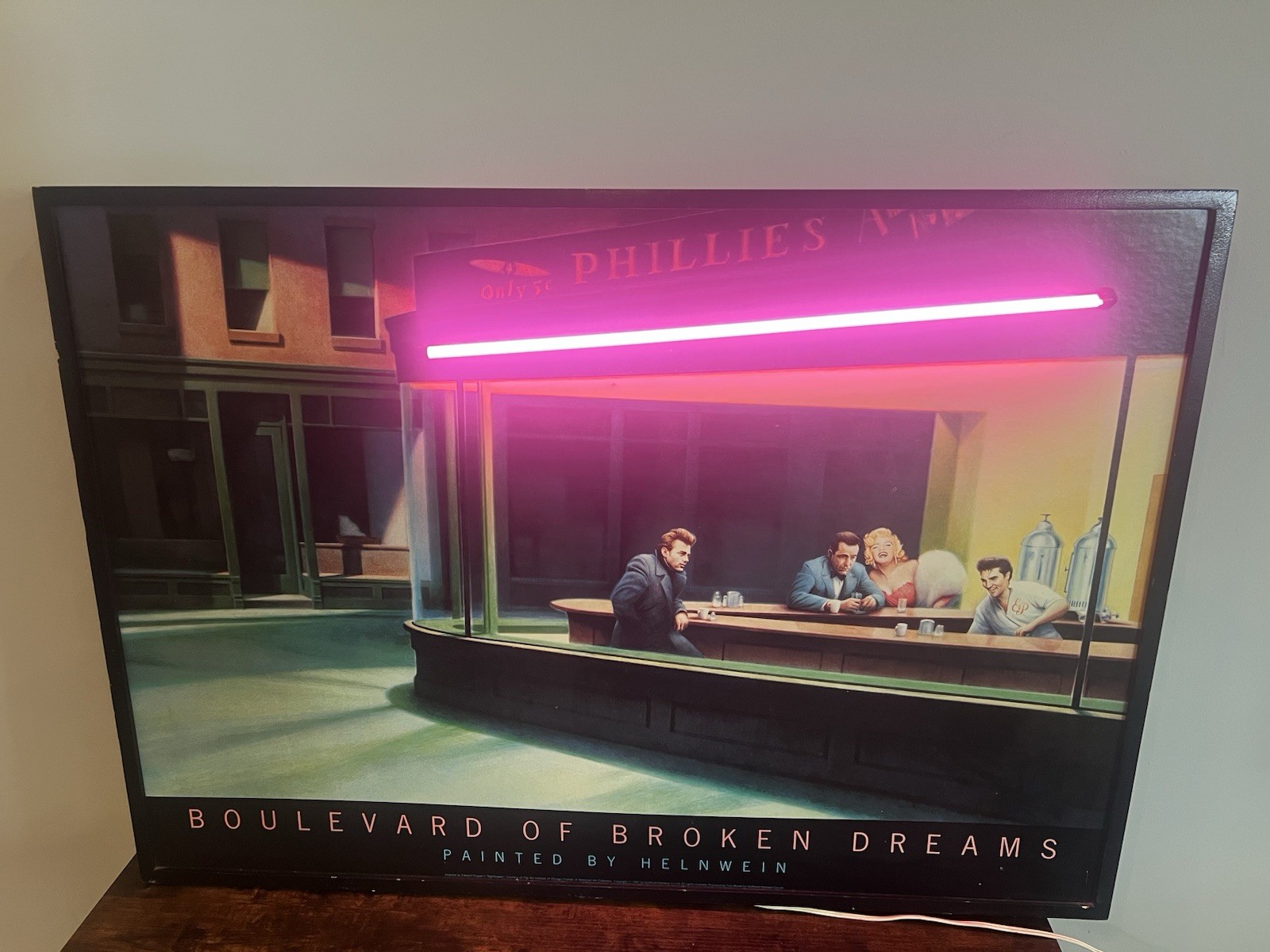 Vintage Boulevard of Broken Dreams By Helnwein Neon Lights Framed Print 42x29 Vintage Boulevard of Broken Dreams By Helnwein Neon Lights Framed Print 42x29