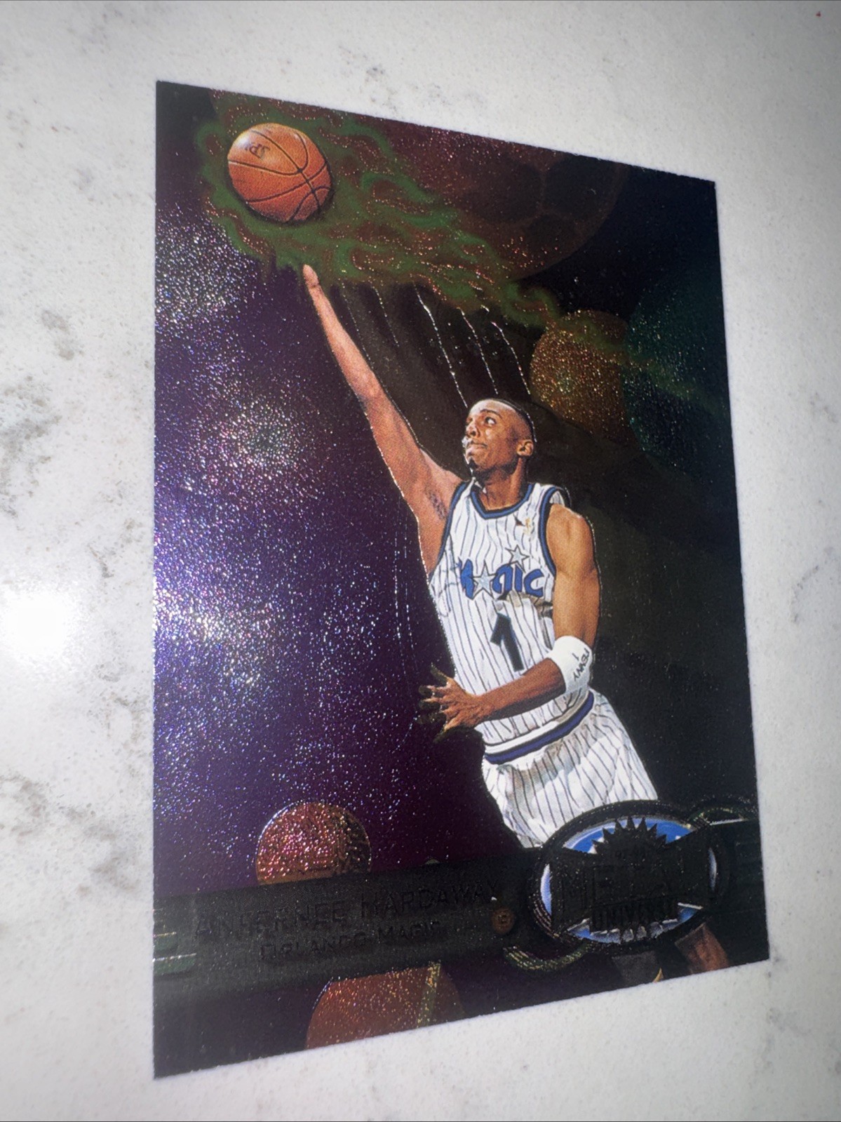 Anfernee Hardaway - 1997-98 Skybox Metal Universe Foil Base #45 - Orlando Magic