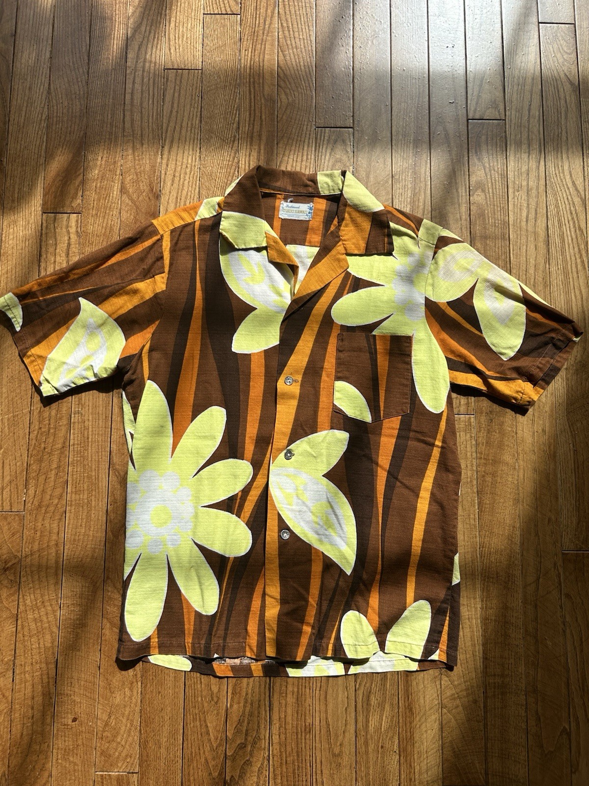 Vintage 60s Barkcloth Hawaiian Shirt Hawaii Hukilau Honolulu Medium Vintage 60s Barkcloth Hawaiian Shirt Hawaii Hukilau Honolulu Medium