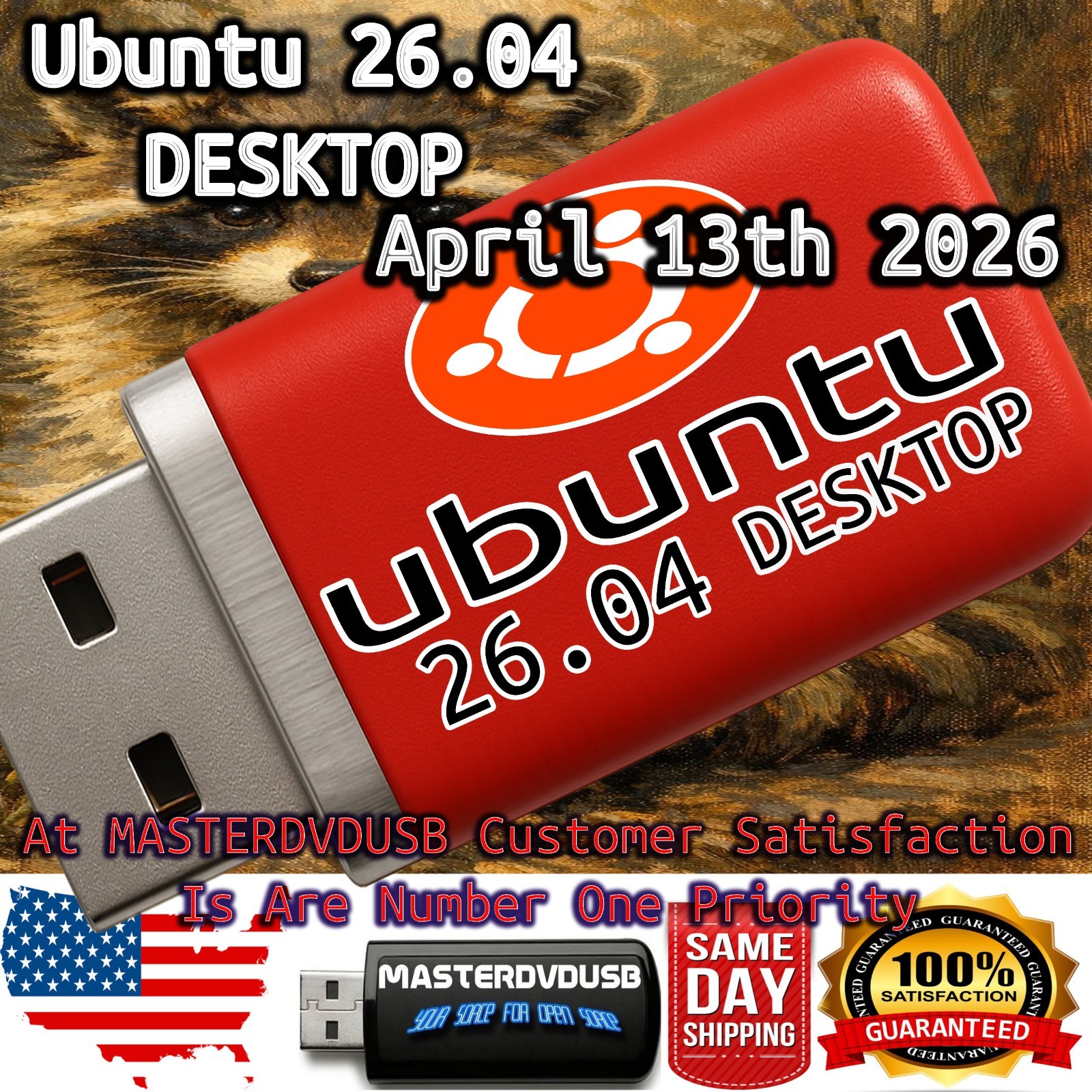 Ubuntu Desktop 26.04 LTS “Resolute Raccoon” – 64‑bit USB SHA256 Verifyed