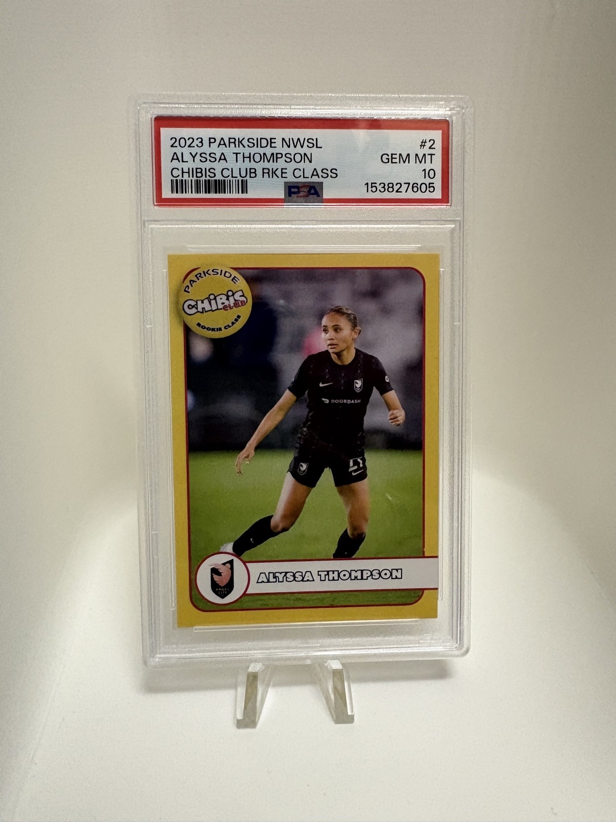 2023 Parkside NWSL Chibis Club Exclusive Rookie Ed. Alyssa Thompson PSA 10 Pop 2 2023 Parkside NWSL Chibis Club Exclusive Rookie Ed. Alyssa Thompson PSA 10 Pop 2