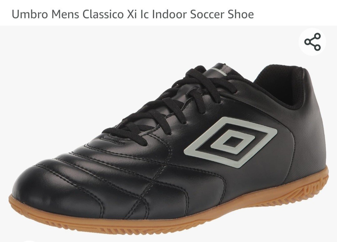 Umbro Men\'s Classico Xi LC Indoor Soccer Shoe Black Size US 7