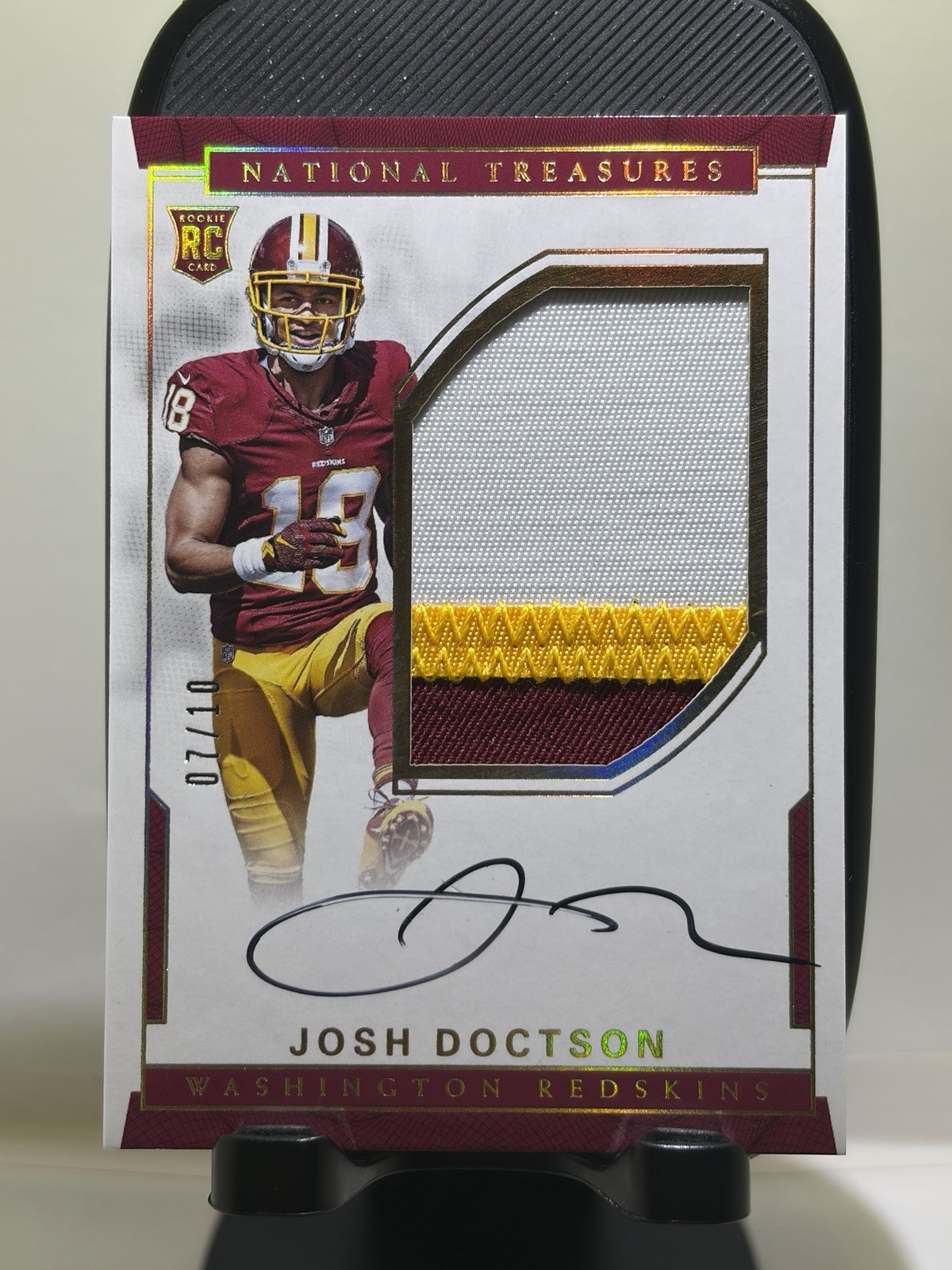 Panini 2016 National Treasures Josh Doctson RC Patch Auto #107 /10 Redskins