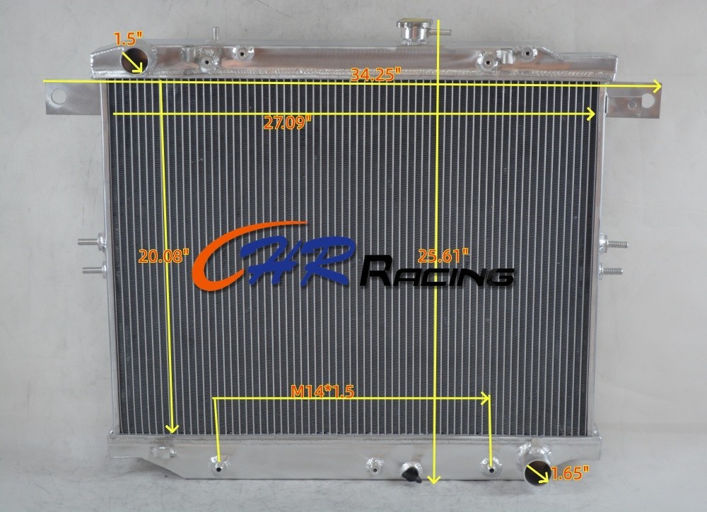 4ROW Aluminum Radiator For 1998-2007 Toyota Land Cruiser/Lexus LX470 4.7L V8
