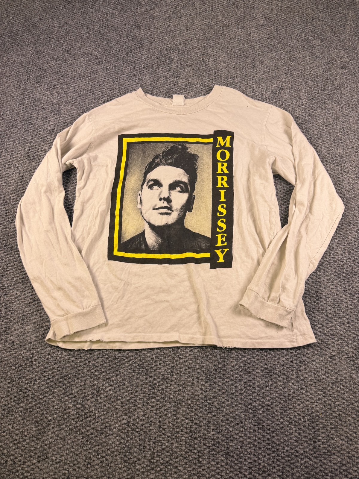 MadeWorn Morrissey Shirt Mens XL White 1991 US Tour Long Sleeve Tee Band Graphic