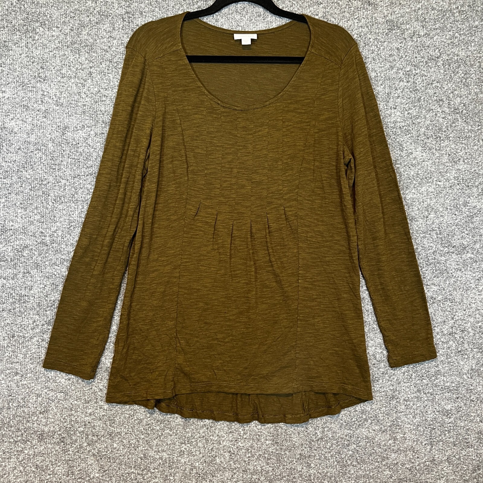 J.Jill Shirt Womens Medium Green Long Sleeve Tshirt Relaxed Fit Boho Casual