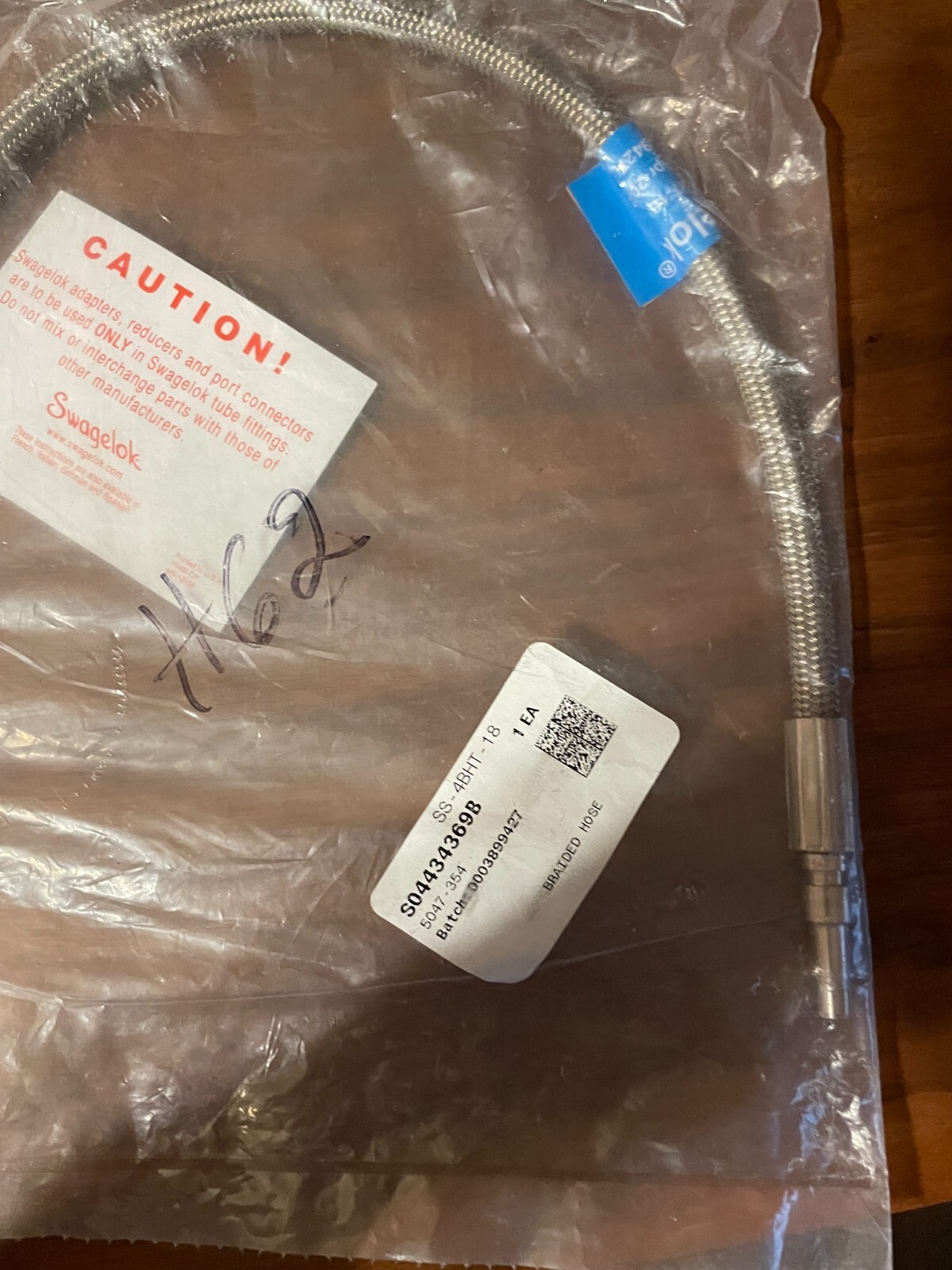 Swagelok SS-4BHT-18 Braided Hose