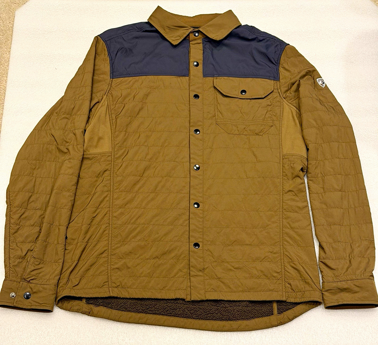Kuhl Men’s The One Shirt-Jac Lined Dark Khaki Size Med Kuhl Men’s The One Shirt-Jac Lined Dark Khaki Size Med