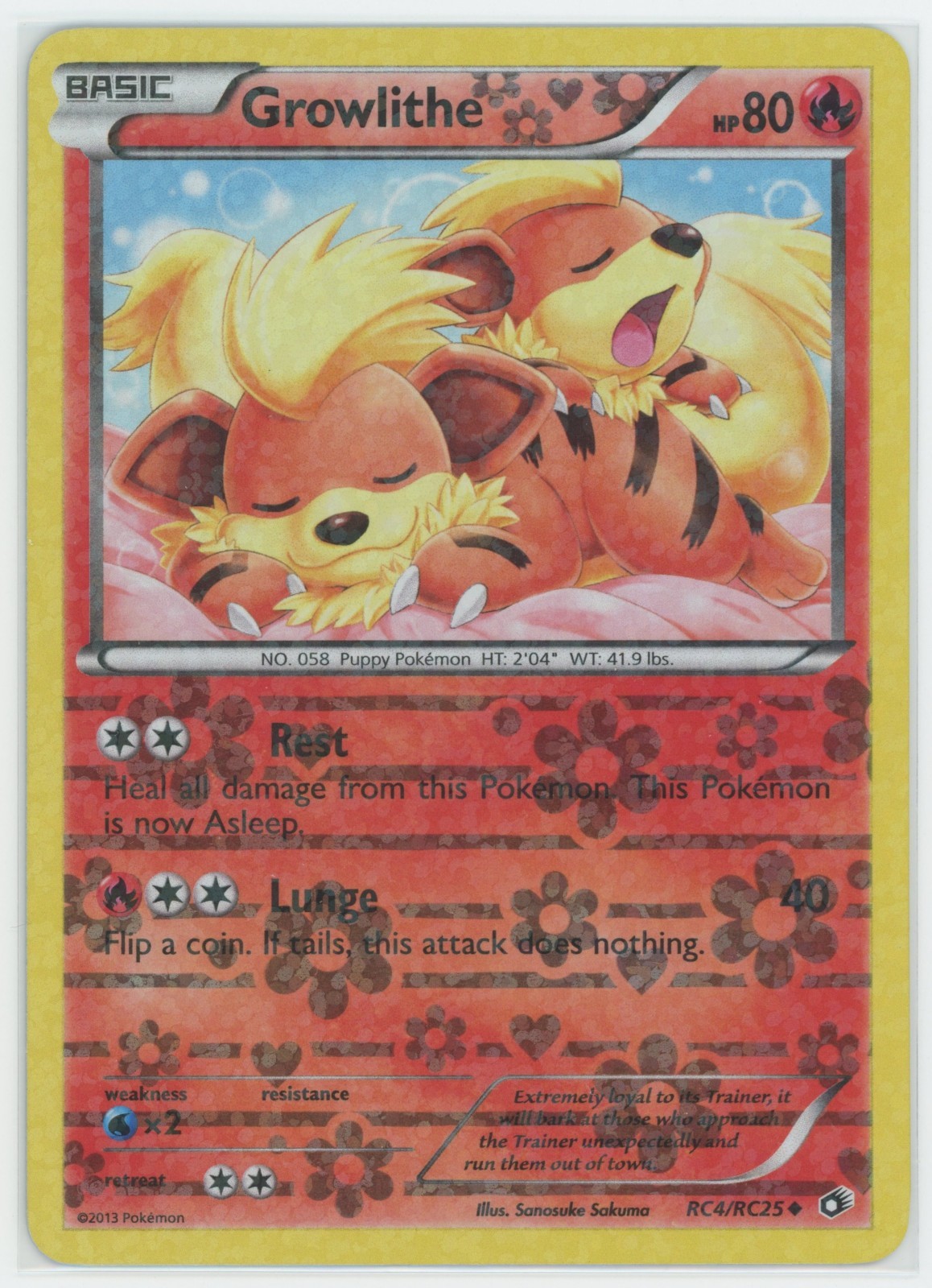 Growlithe RC4/RC25 Legendary Treasures: Radiant Collection Holo NM Growlithe RC4/RC25 Legendary Treasures: Radiant Collection Holo NM