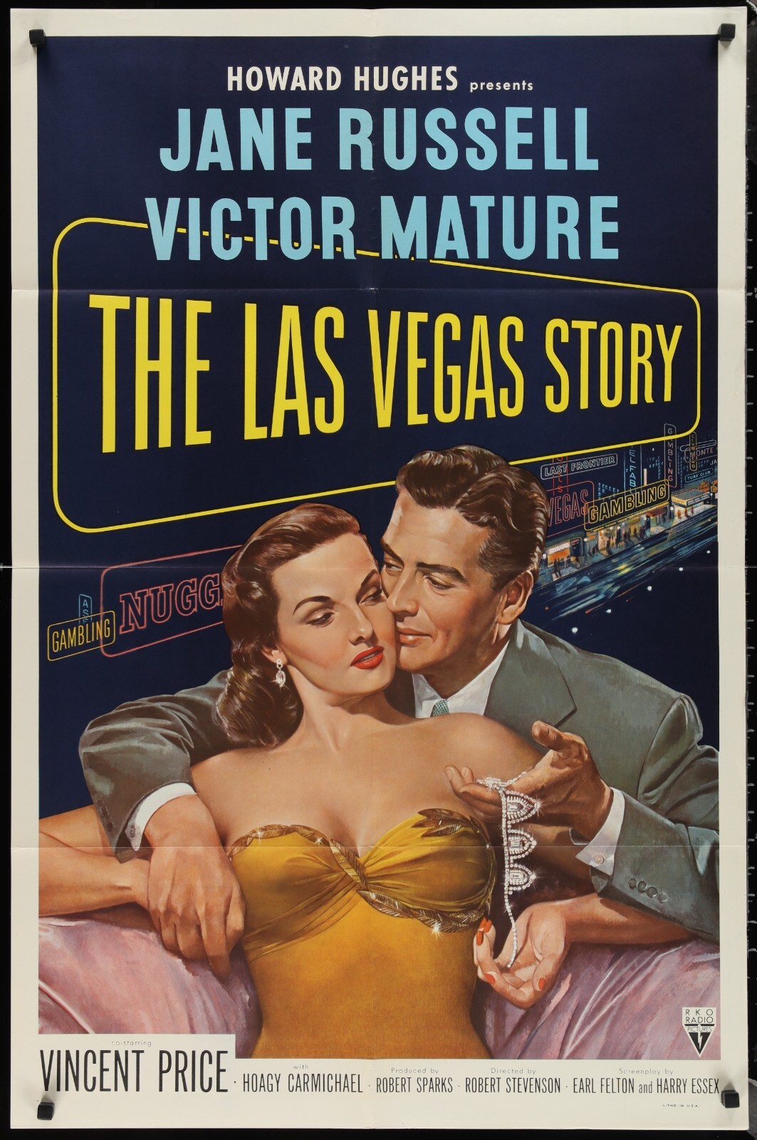 THE LAS VEGAS STORY, 1952 Original 1SH Film Noir Movie Poster THE LAS VEGAS STORY, 1952 Original 1SH Film Noir Movie Poster