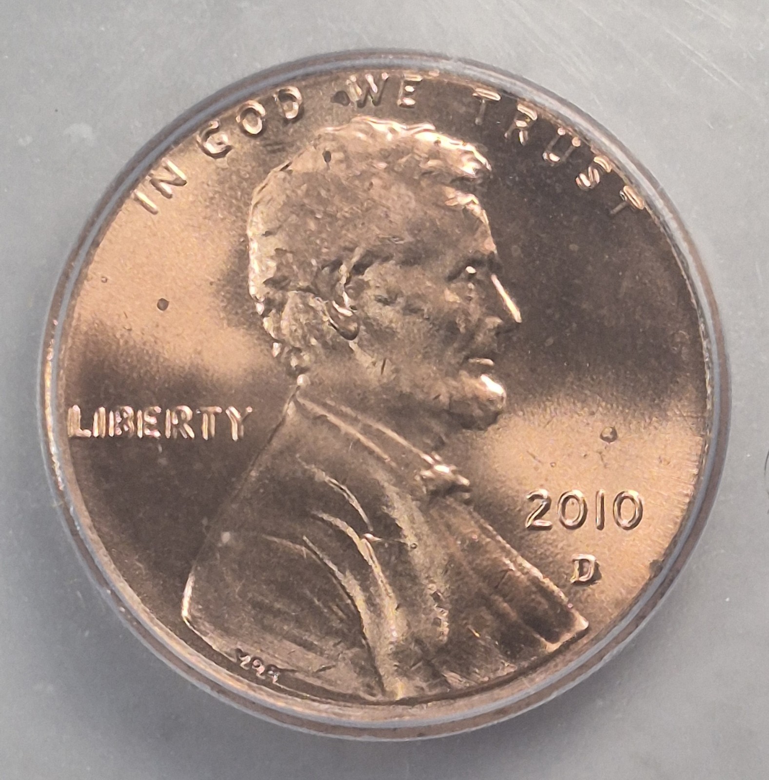 2010 D LINCOLN CENT ICG MS67 RD 2010 D LINCOLN CENT ICG MS67 RD