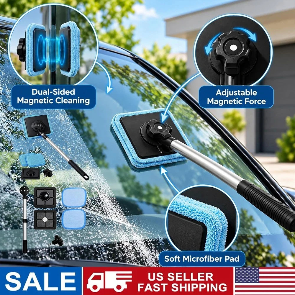 Dual Magnetic Car Windshield Cleaner, Double-Sided Window Cleaning Tool