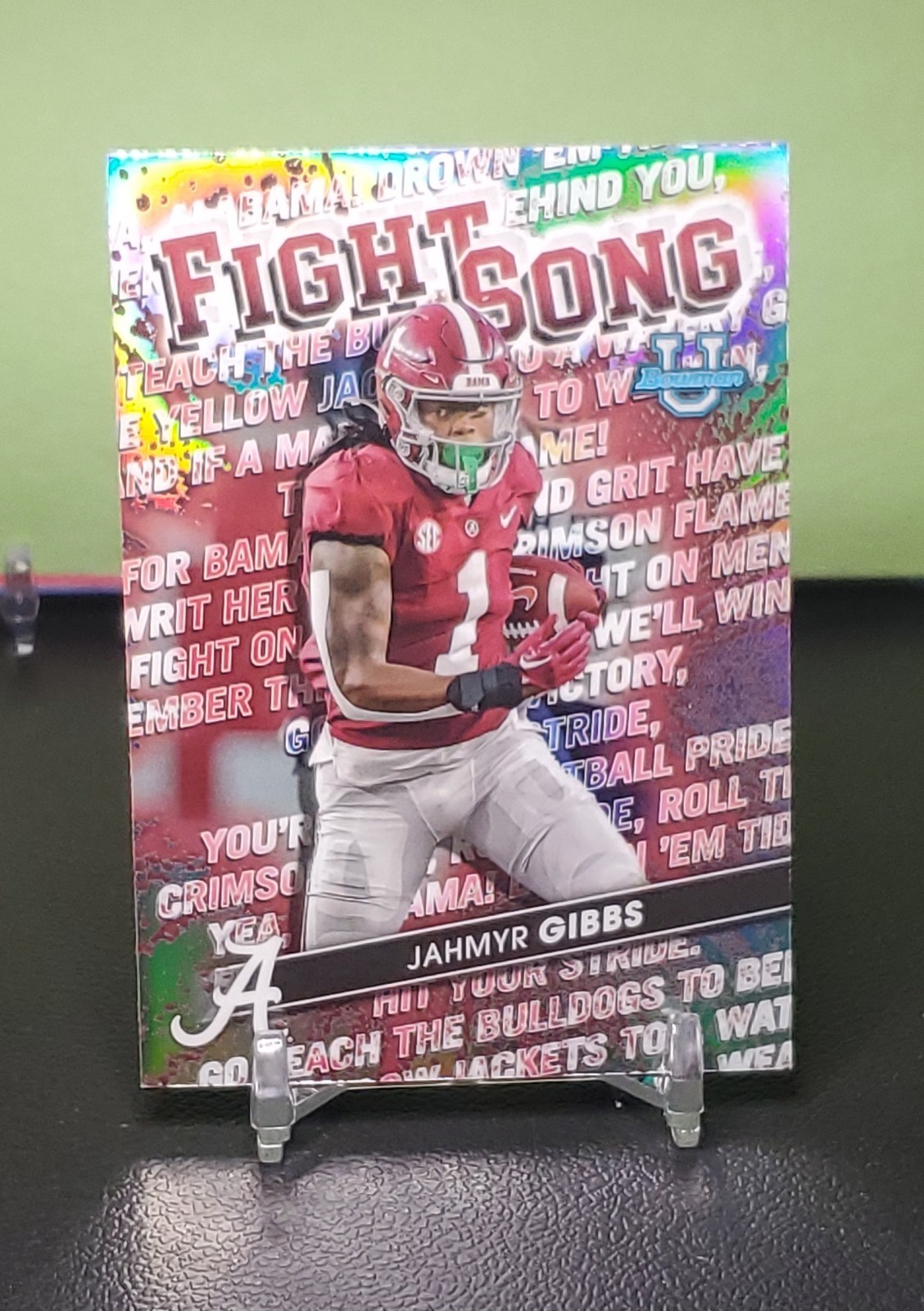 2022-23 Bowman\'s Best University - Jahmyr Gibbs #FS-20 (RC) Fight Song 2022-23 Bowman\'s Best University - Jahmyr Gibbs #FS-20 (RC) Fight Song