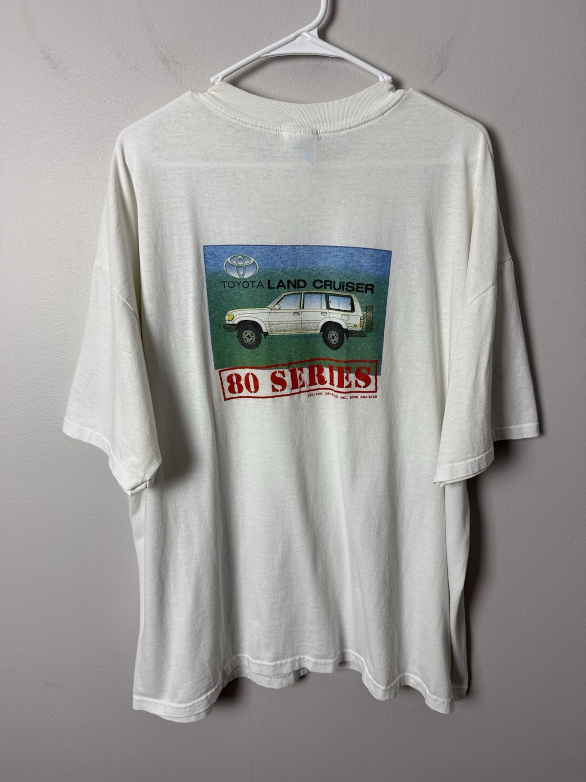 Vintage Toyota Land Cruiser 80 Series Men\'s 2XL White Shirt 90s Promo