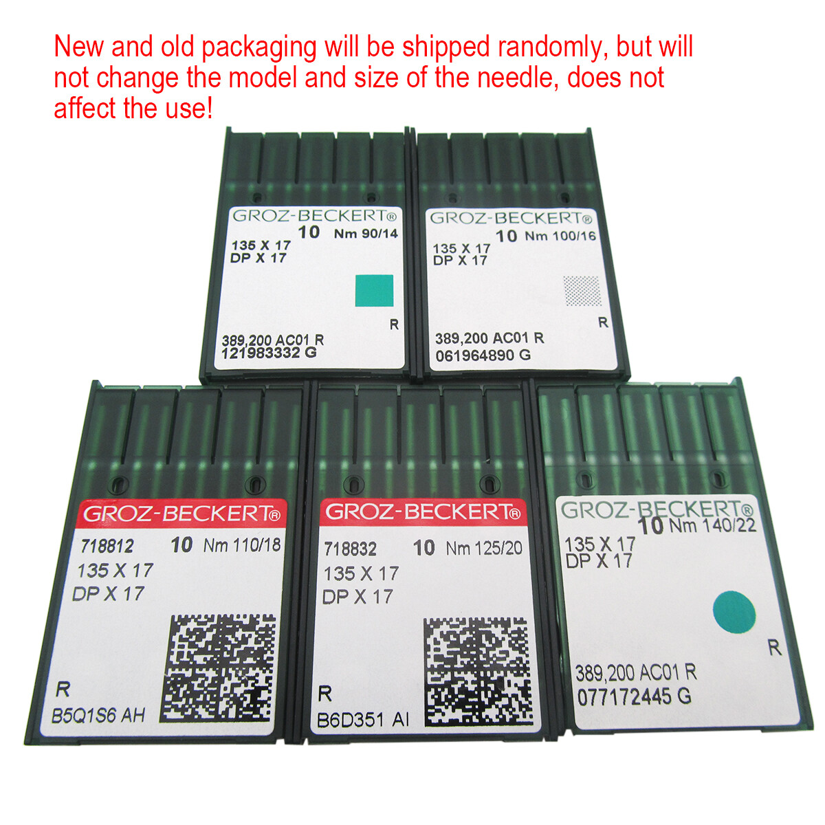 50PCS Groz-Beckert 135×17 DPX17 Needles Fits Juki DNU-1541 & Consew 206RB
