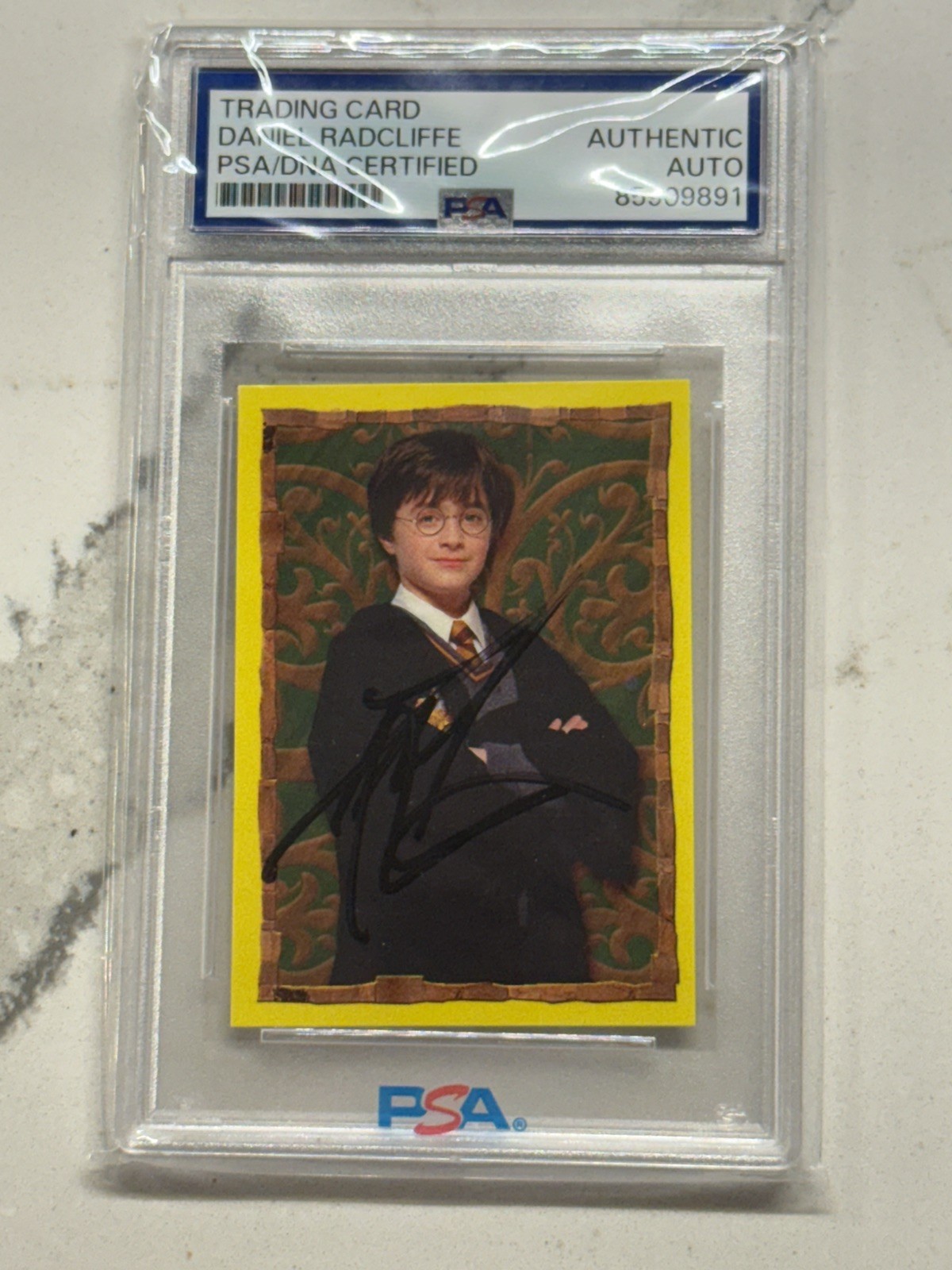 Daniel Radcliffe Signed 2001 Panini Harry Potter Rookie Sticker #194 PSA DNA 891 Daniel Radcliffe Signed 2001 Panini Harry Potter Rookie Sticker #194 PSA DNA 891