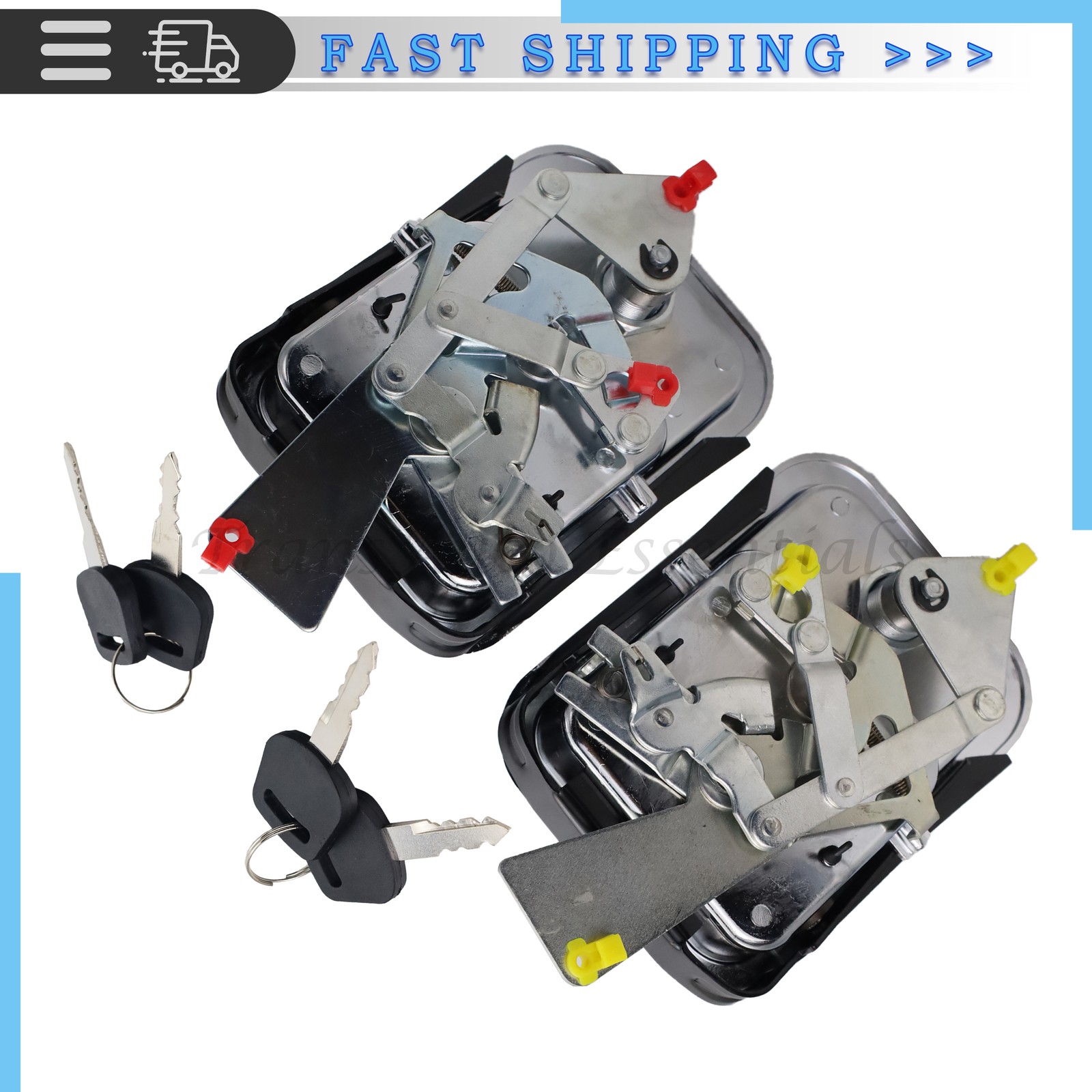 2x Exterior Front Door Handles W/ Lock Cylinders Fit Freightliner Columbia 03-11