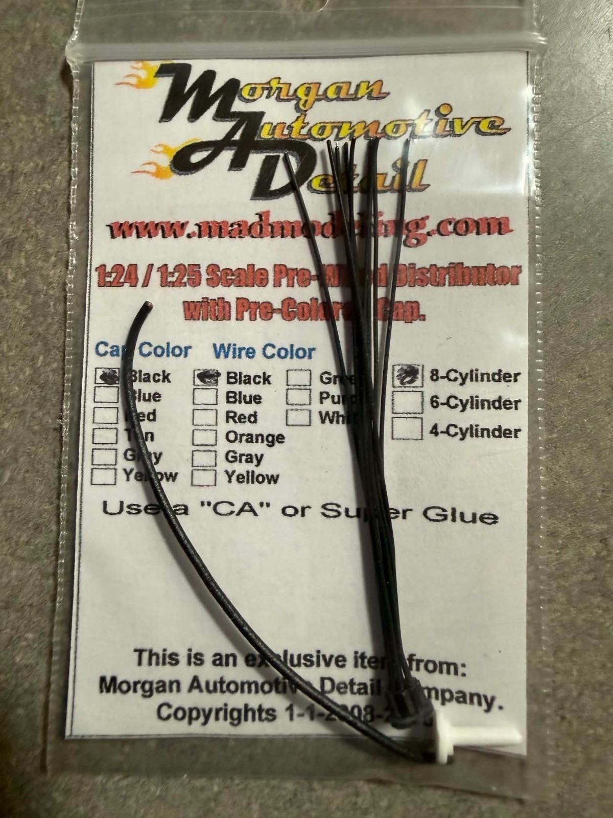 1/25 1/24 Scale Pre-Wired 8 Cylinder Distributor