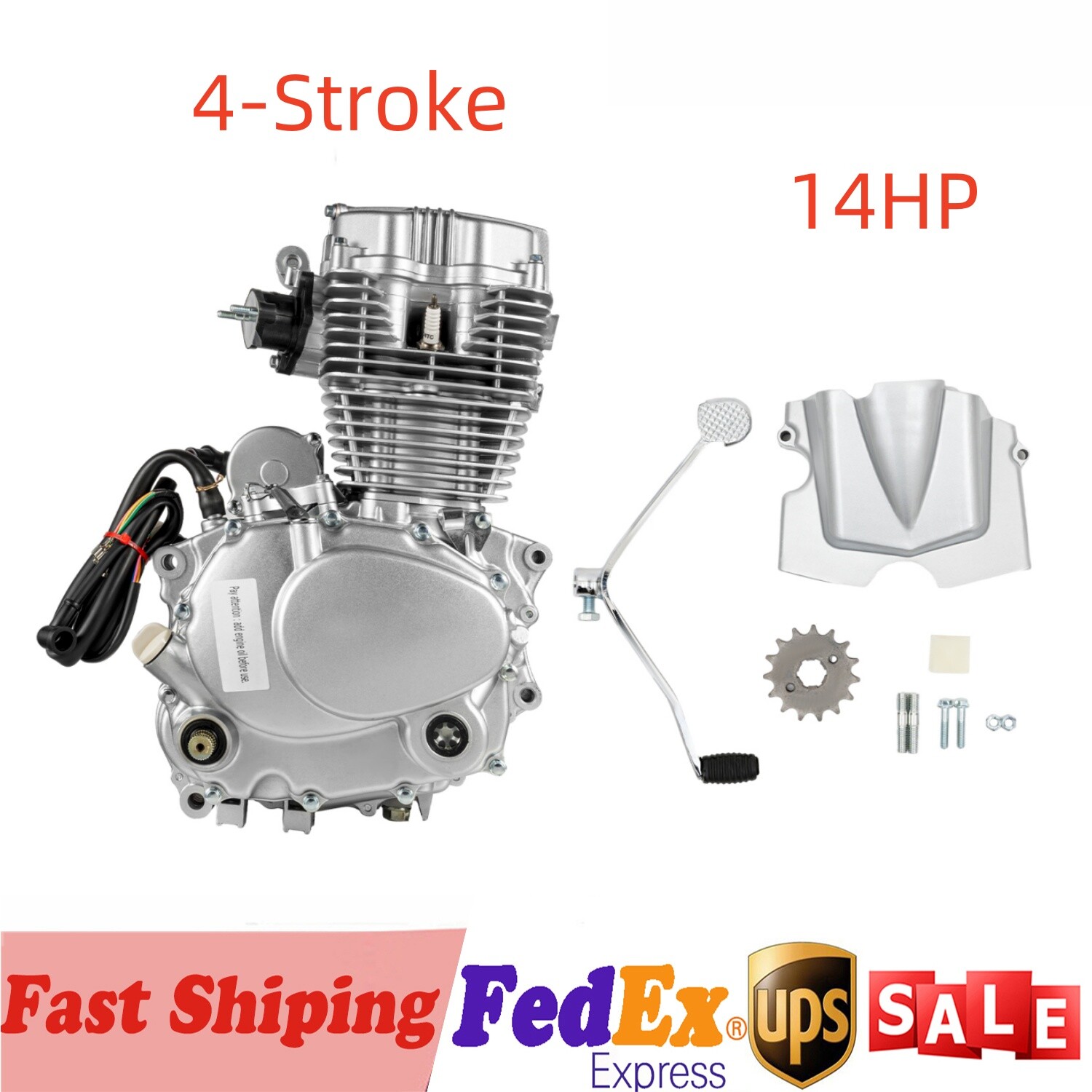 250cc 4 Stroke DIRT BIKE ATV Engine Motor 5 Speed Transmission Aluminum Alloy US