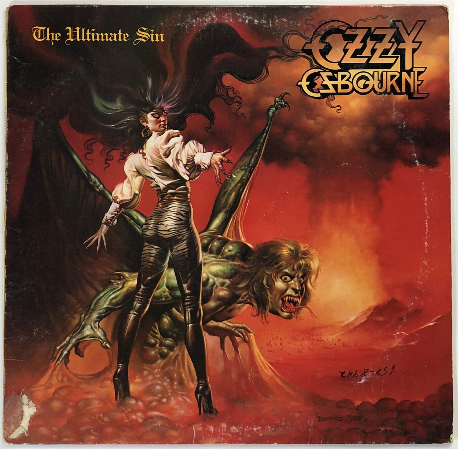 OZZY OSBOURNE The Ultimate Sin (LP, 1986, CBS) ORIGINAL US PITMAN Metal