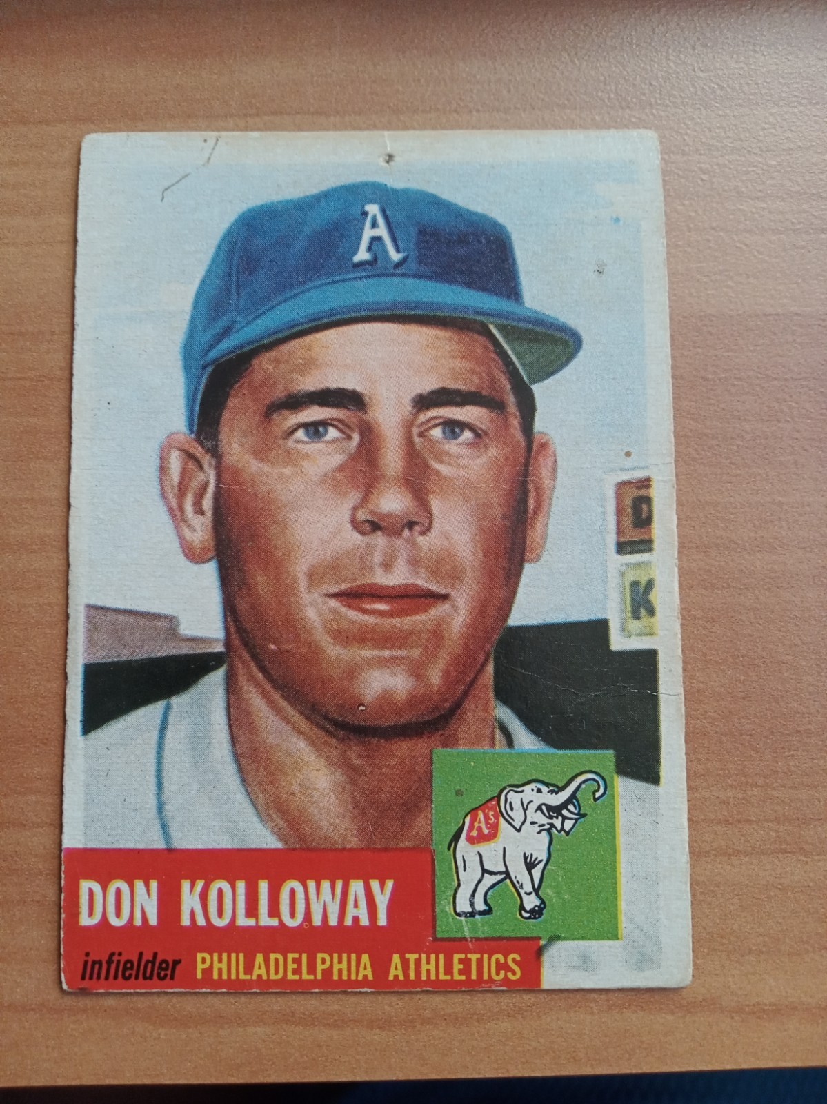 1953 Topps - Don Kolloway #97 Bio Information in Black