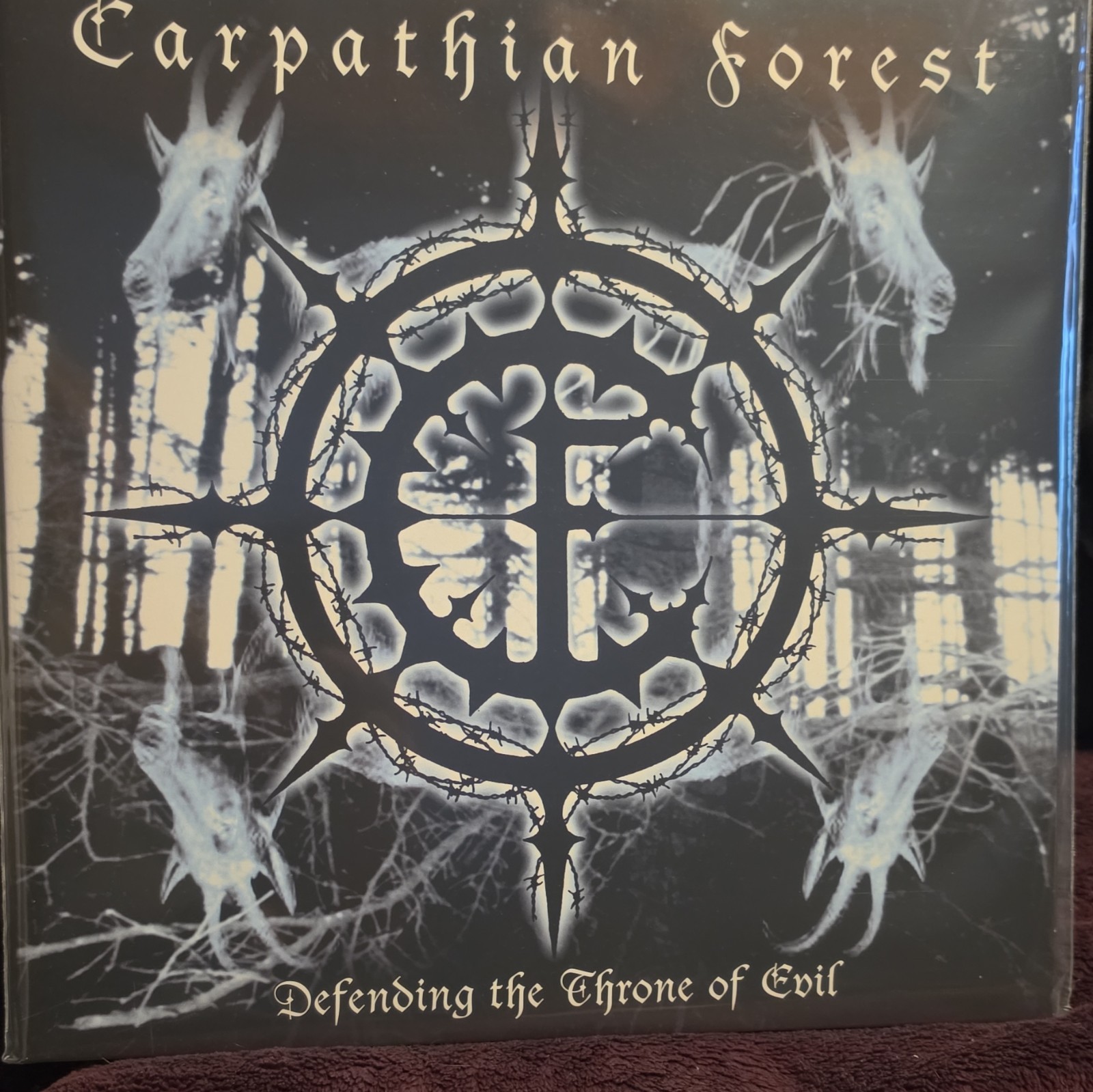 Carpathian Forest Defending the Throne of Evil Red Colored Vinyl 12\ Carpathian Forest Defending the Throne of Evil Red Colored Vinyl 12\