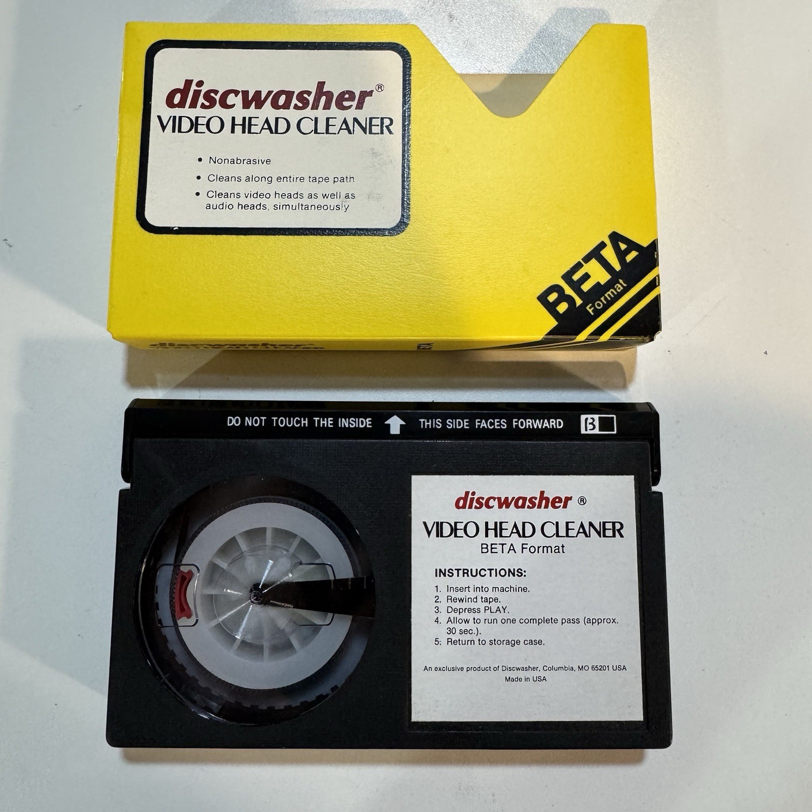 Discwasher BETA Format Video Head Cleaner ~ Betamax Video Videotape Vintage