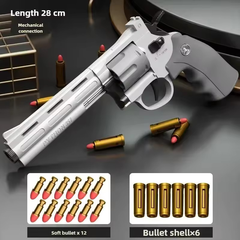 ZP5 357 Revolver Style Foam Dart Blaster Soft Bullet Toy Gun with Shells - 28cm