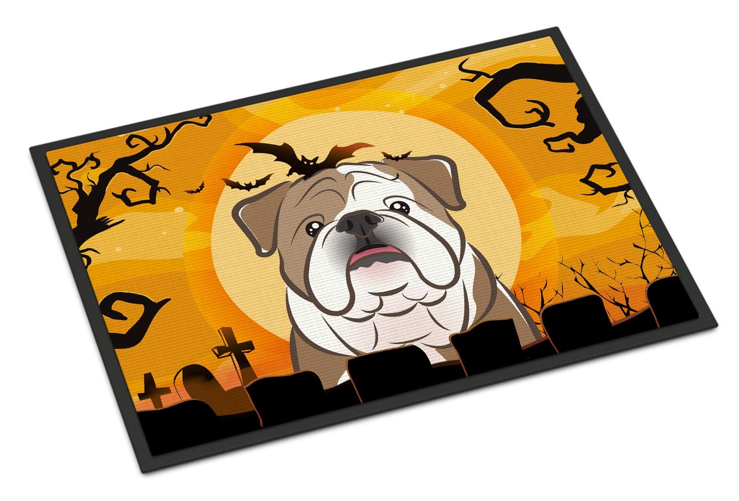 Caroline\'s Treasures BB1777MAT Halloween English Bulldog Doormat 18x27