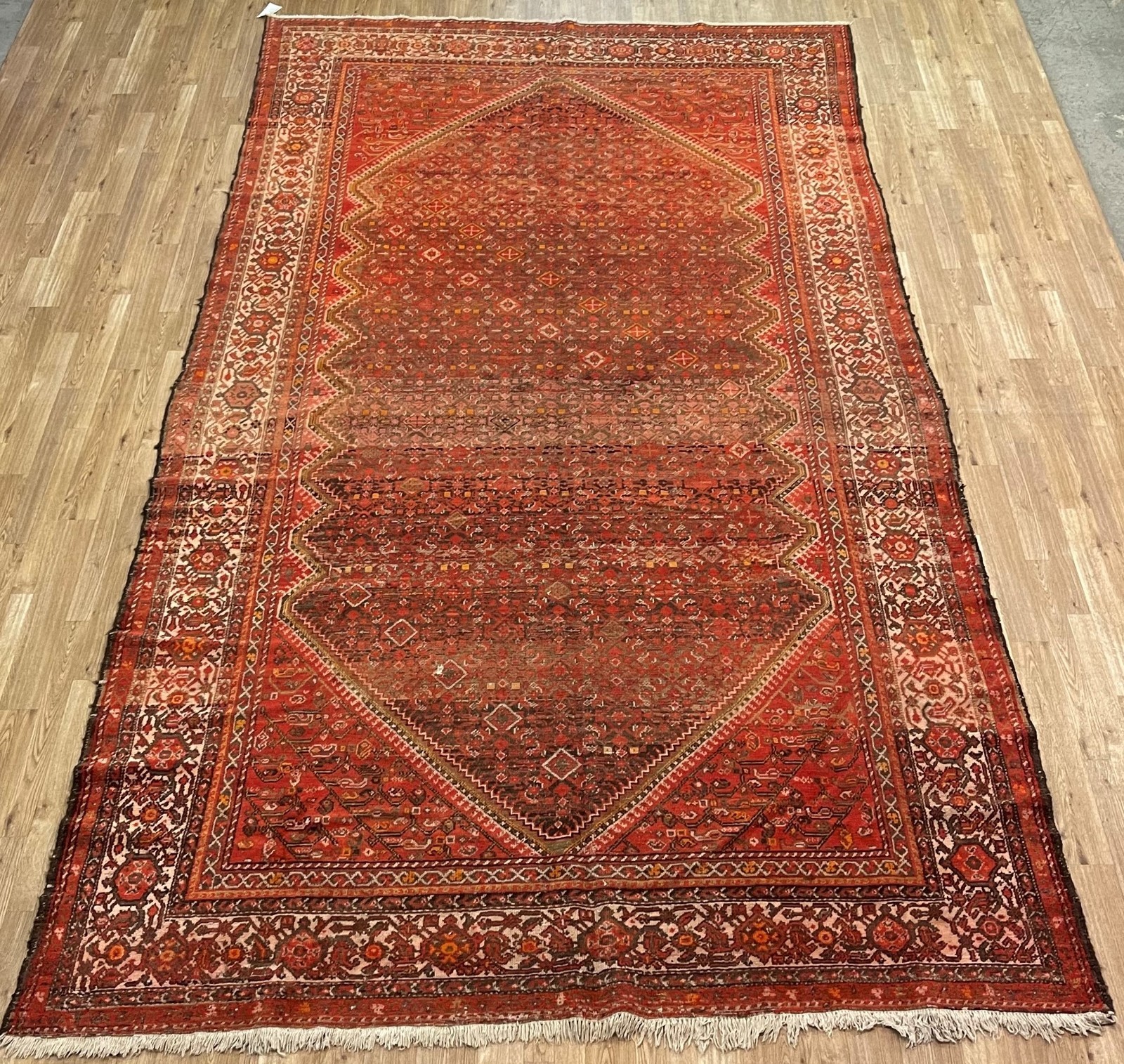 Antique Malayer Persian Runner Rug 6\'11\ Antique Malayer Persian Runner Rug 6\'11\