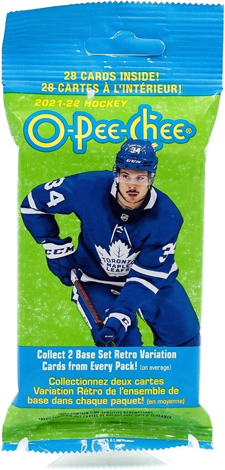 2021/22 UD Upper Deck O-Pee-Chee HOCKEY - CELLO PACK - QTY AVAILABLE