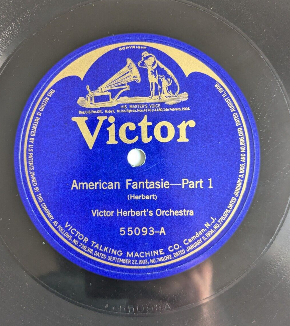 1918 VICTOR HERBERT\'S ORCHESTRA American Fantasie Victor 78 RPM 12\ 1918 VICTOR HERBERT\'S ORCHESTRA American Fantasie Victor 78 RPM 12\