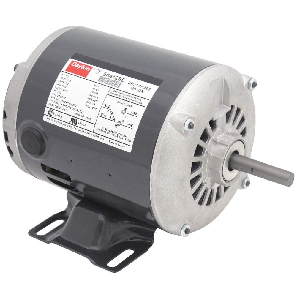 DAYTON 5K412 GP Motor,1/3 HP,1,725 RPM,115V AC,56Z 5K412