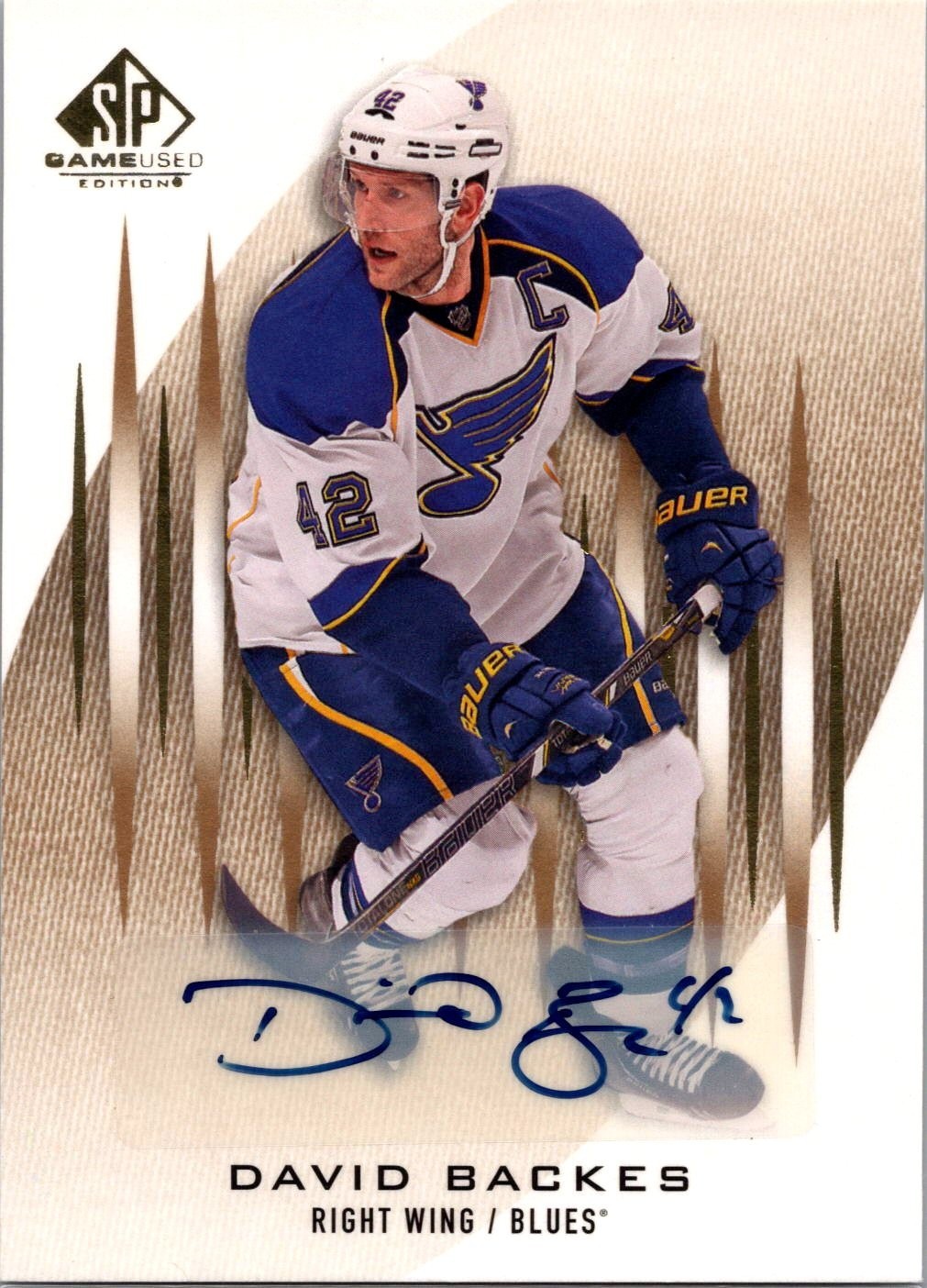 2013-14 SP Game Used Edition - David Backes #18 Autographs (AU) 2013-14 SP Game Used Edition - David Backes #18 Autographs (AU)