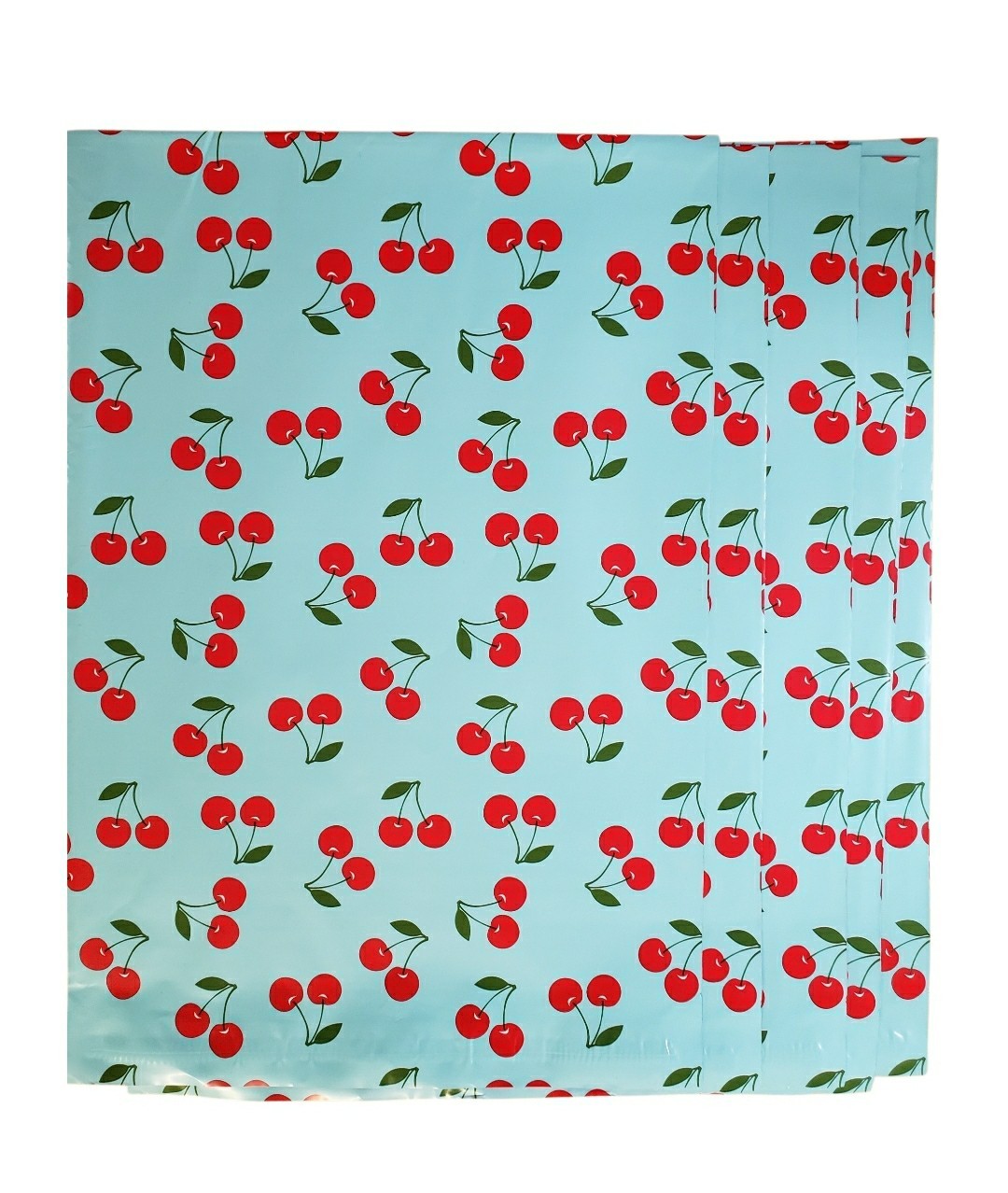 80 Qty Retro Preppy Cherries On Blue Polymailers (10\