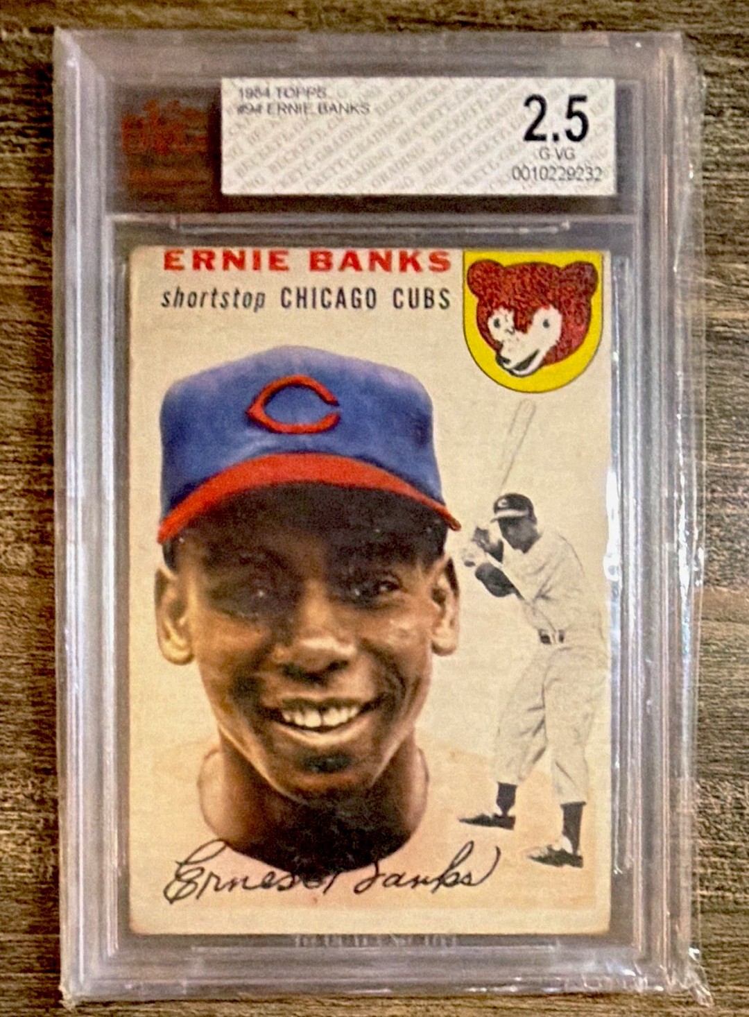 1954 Topps Ernie Banks #94 Chicago Cubs PSA 2.5 Graded Vintage