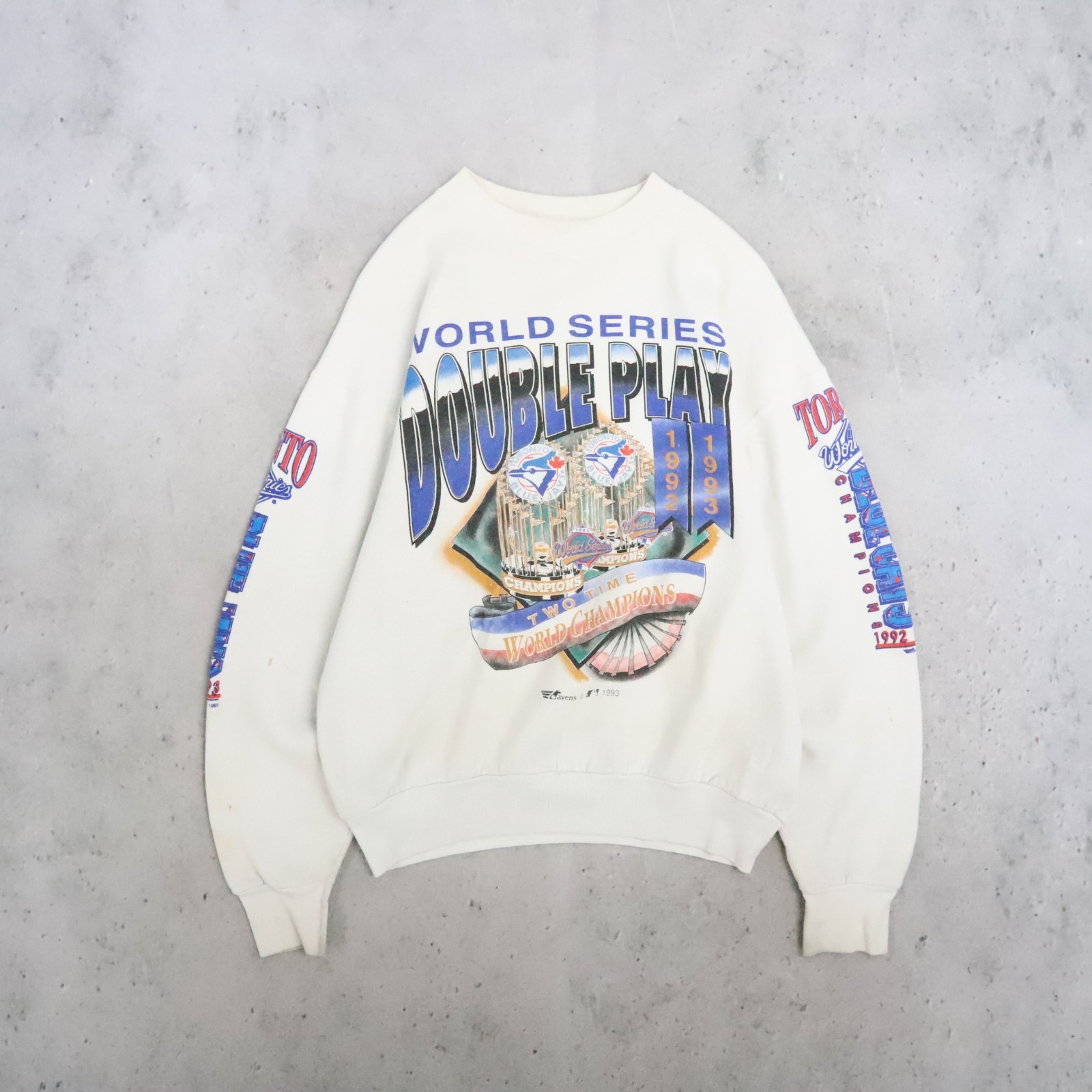 Vintage Toronto Blue Jays Double Play Crewneck Sweatshirt Size Large 90s MLB