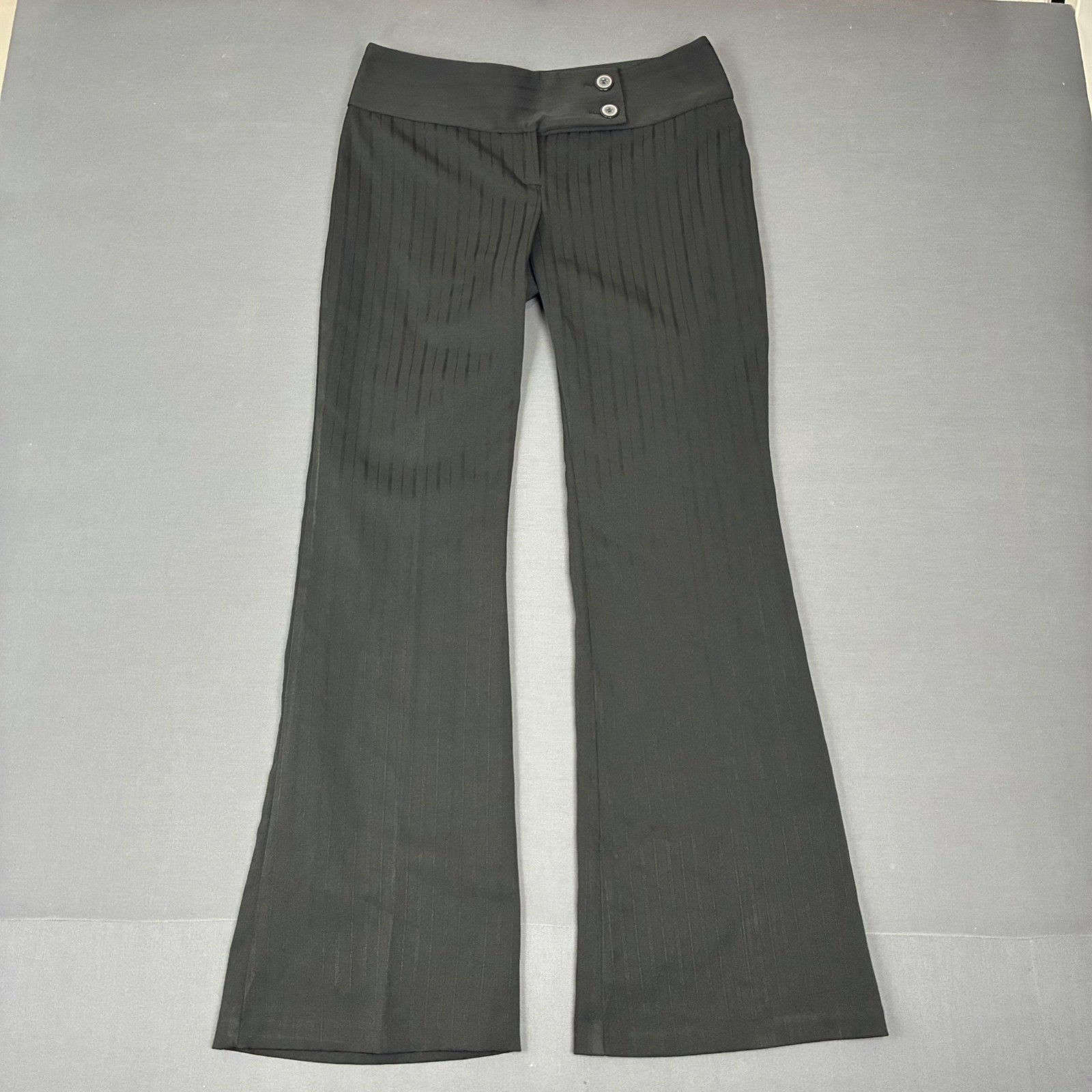 Joe Benbasset  Office Siren Flared Low Rise Trousers Women Size 5R (30x31) Black