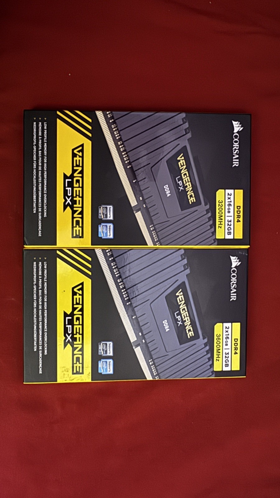 CORSAIR Vengeance LPX 32GB (2x16GB) DDR4 3200MHz 288-Pin DESKTOP PC RAM Memory CORSAIR Vengeance LPX 32GB (2x16GB) DDR4 3200MHz 288-Pin DESKTOP PC RAM Memory