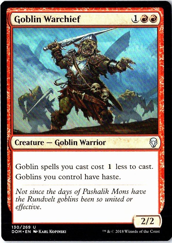 Goblin Warchief 130 Dominaria NM Goblin Warchief 130 Dominaria NM